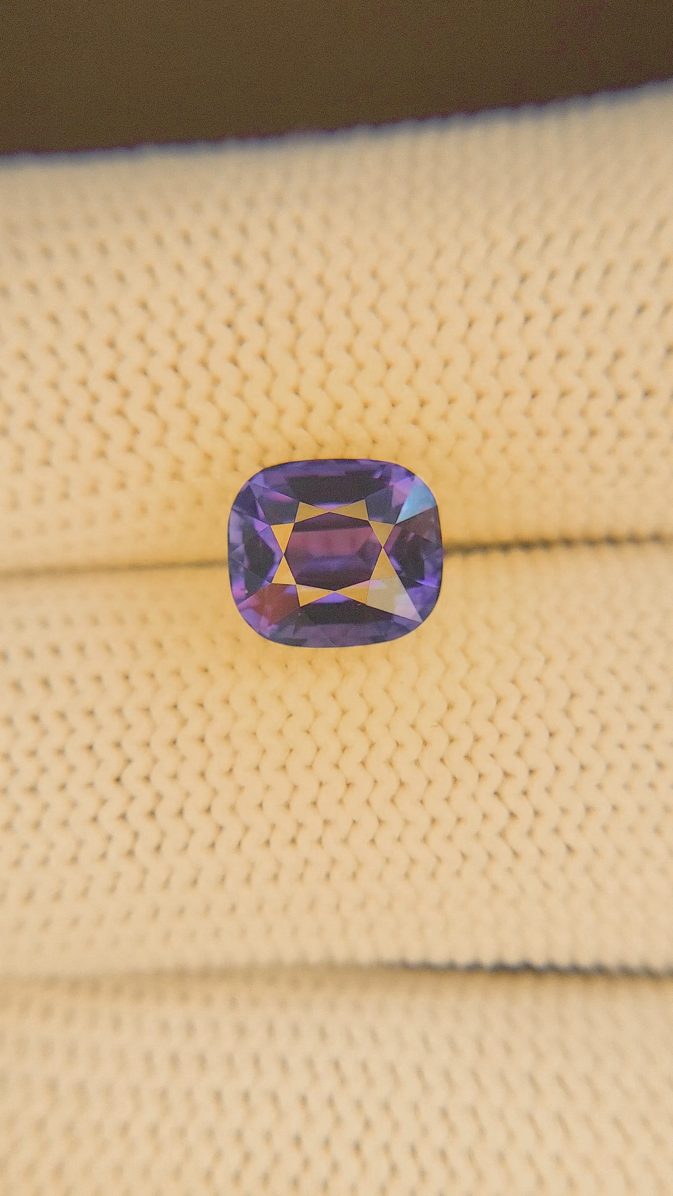 3.54 Ct. Color Change Sapphire from Ceylon (Sri Lanka) Size Video