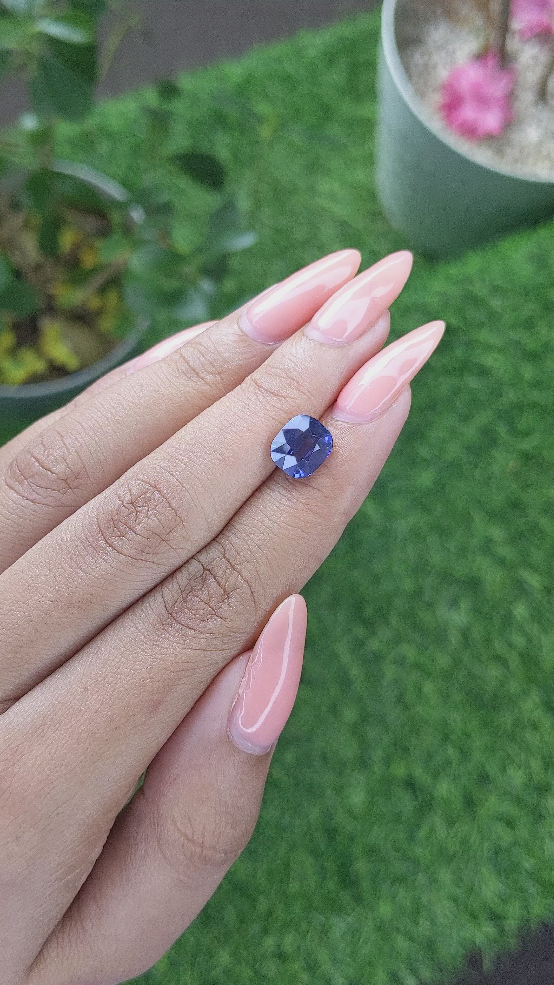 3.54 Ct. Color Change Sapphire from Ceylon (Sri Lanka) Size Video