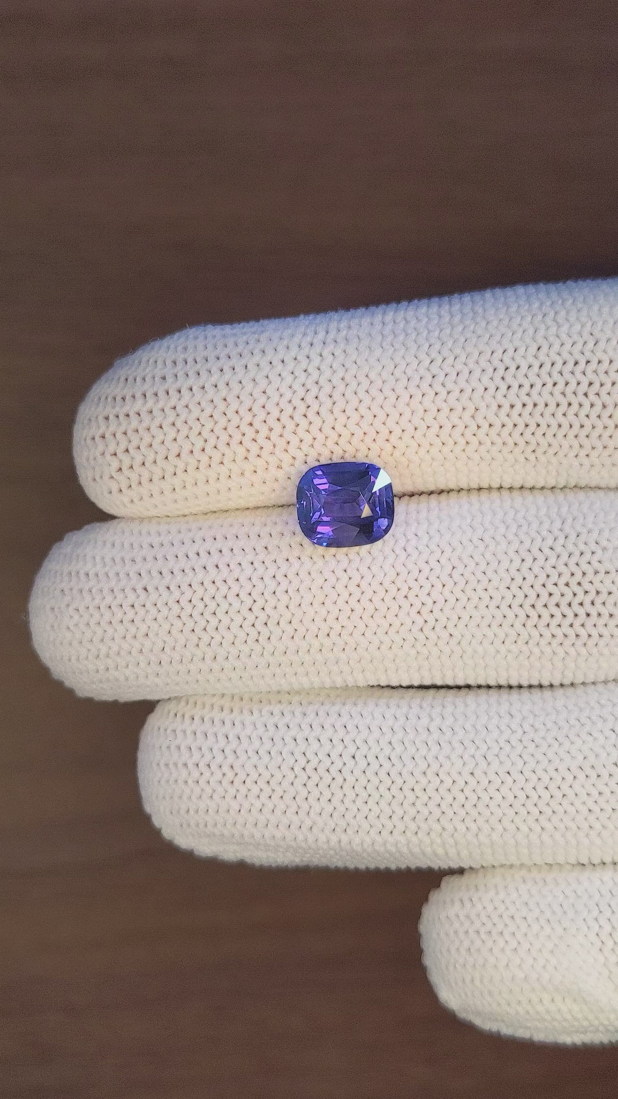 3.54 Ct. Color Change Sapphire from Ceylon (Sri Lanka) Size Video