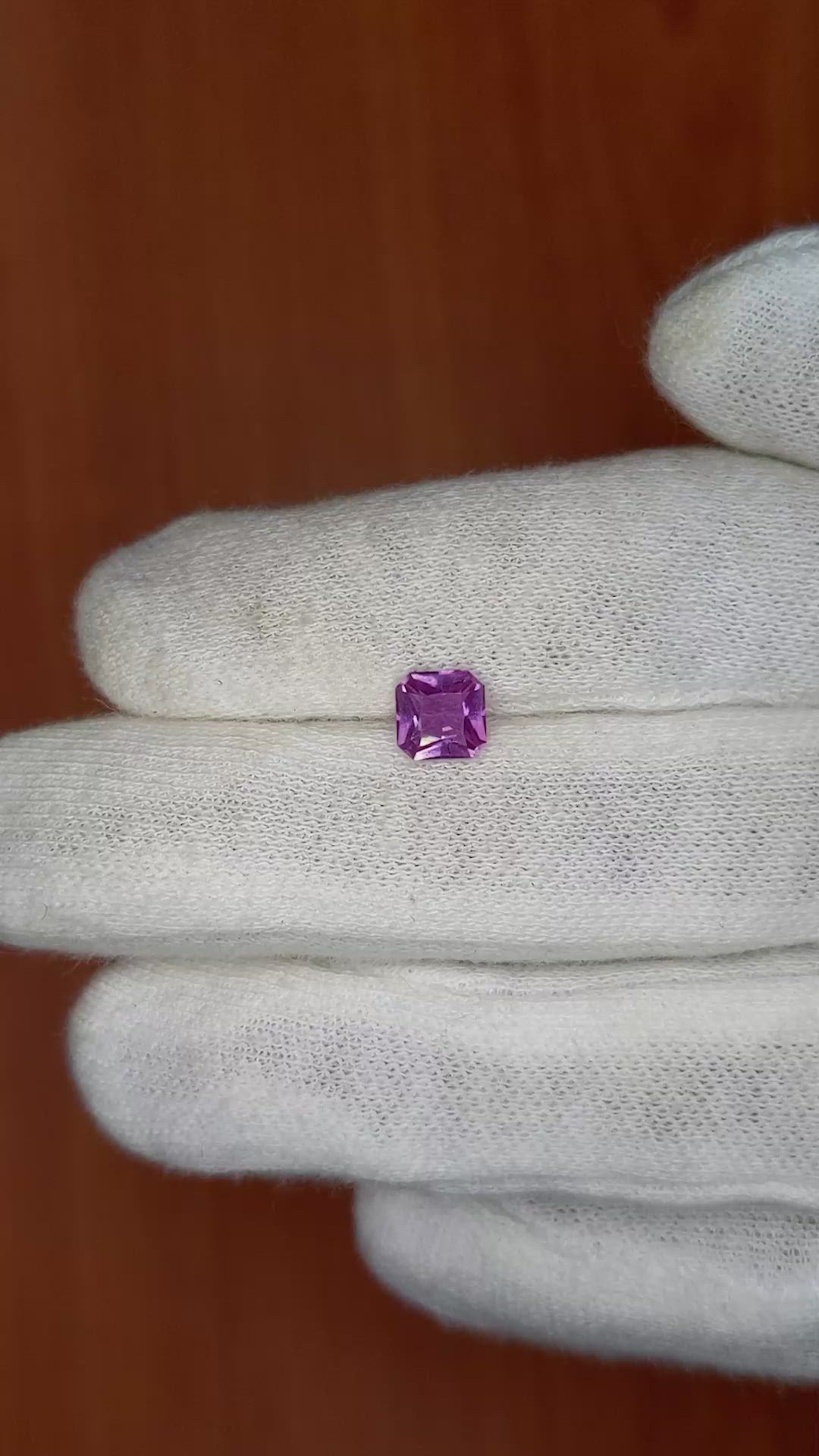 0.99 Ct. Purple Sapphire from Ceylon (Sri Lanka) Size Video