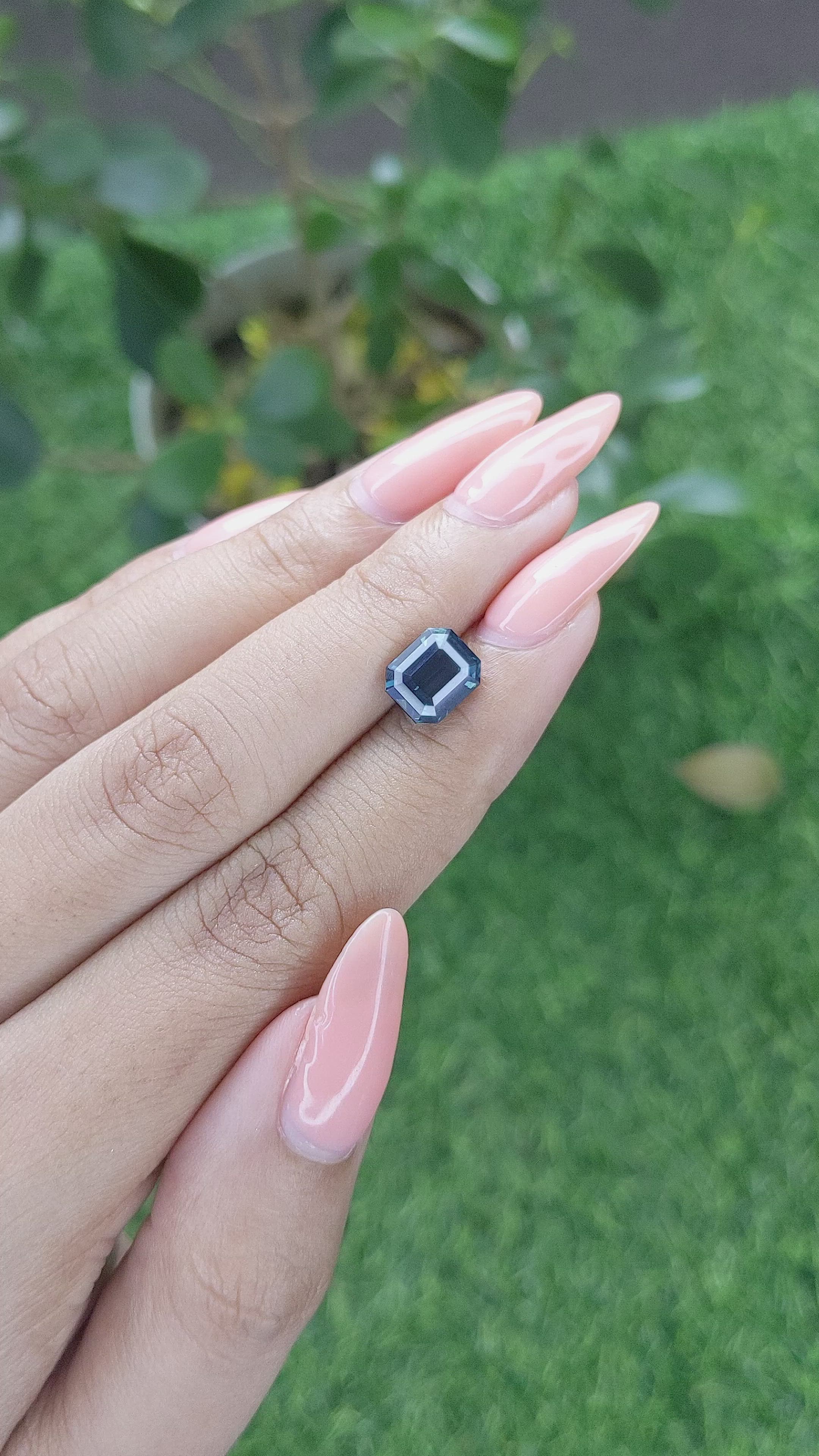 3.11 Ct. Greenish Blue Sapphire from Madagascar Size Video