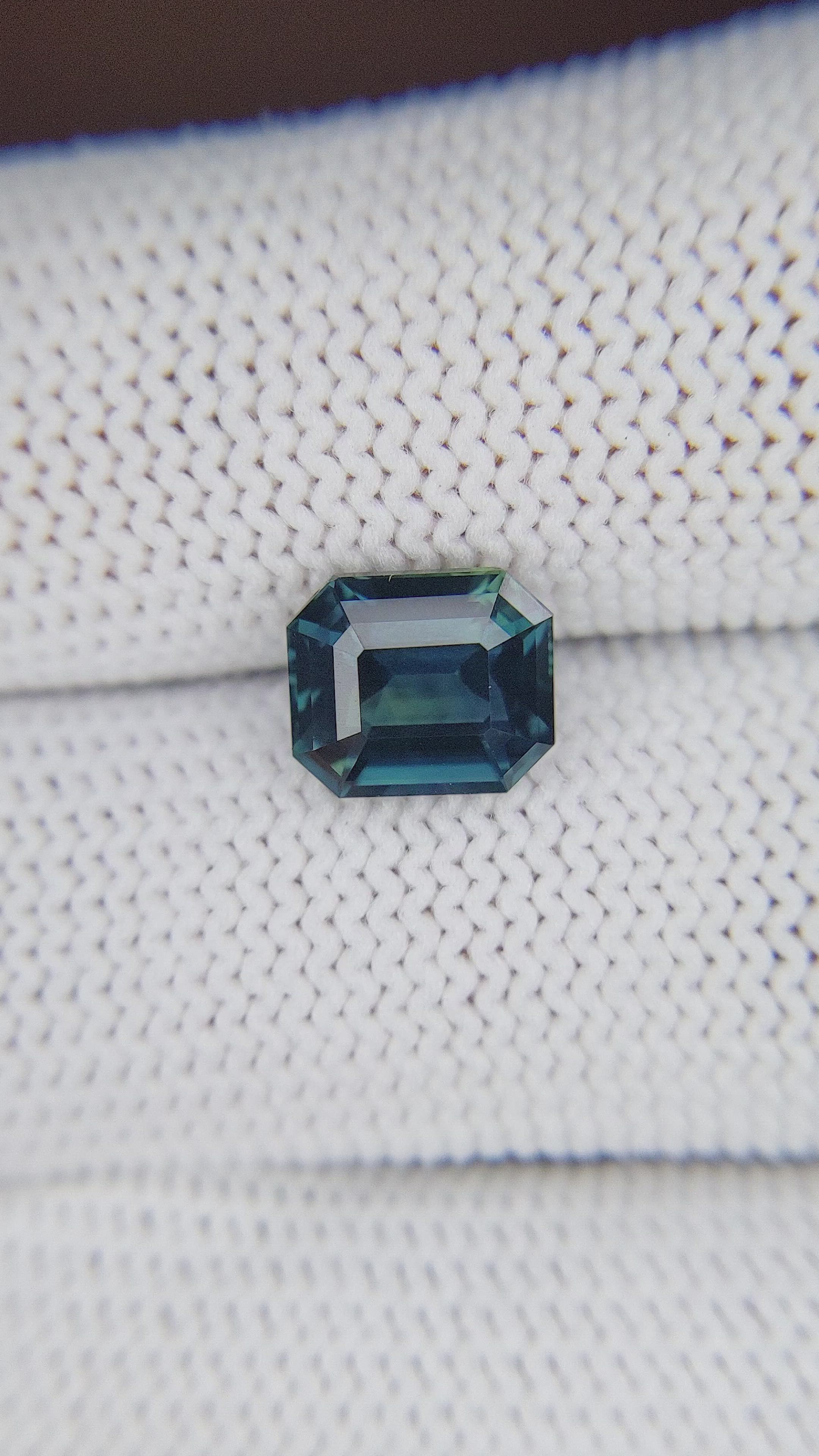 3.11 Ct. Greenish Blue Sapphire from Madagascar Size Video