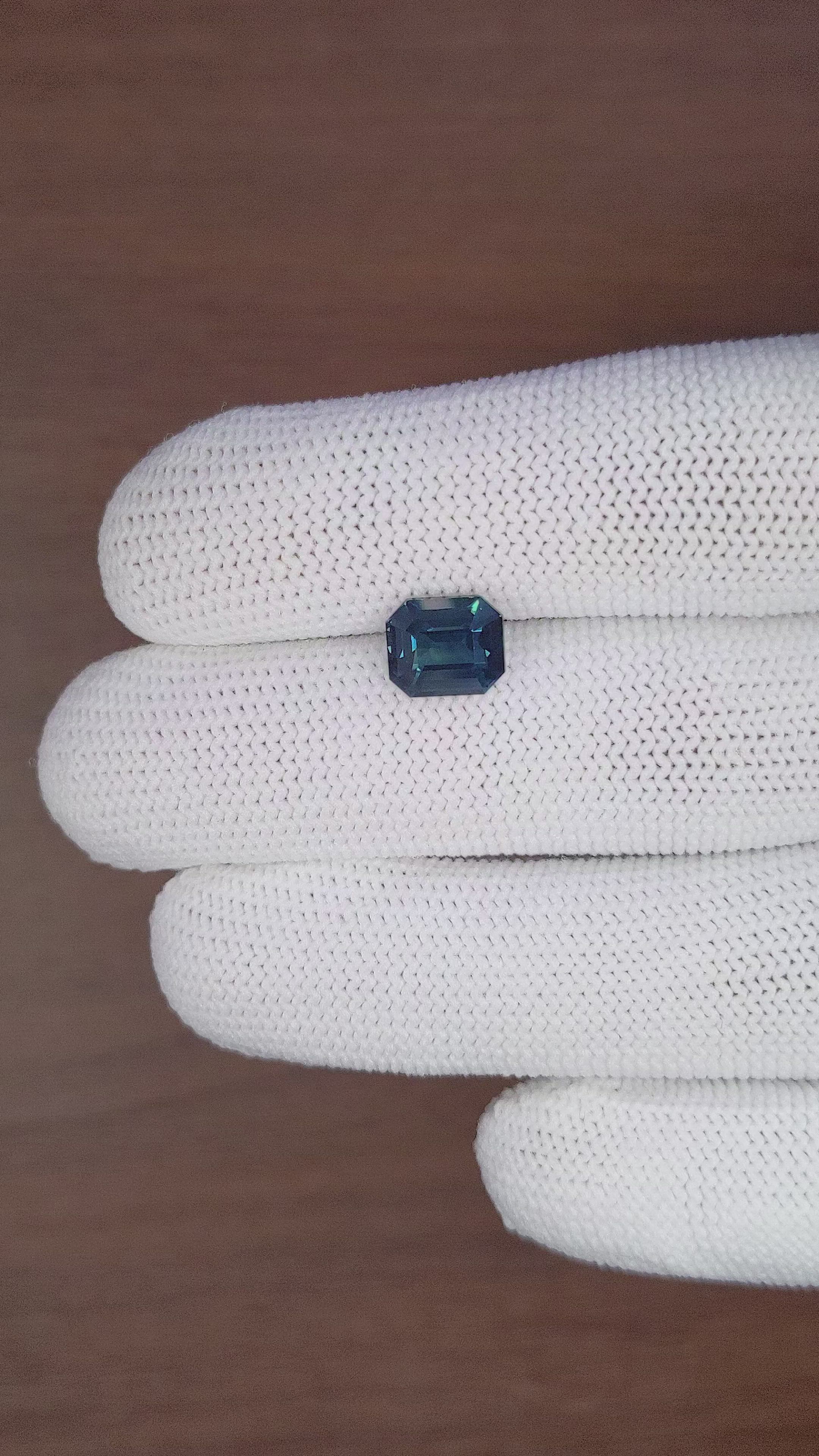 3.11 Ct. Greenish Blue Sapphire from Madagascar Size Video