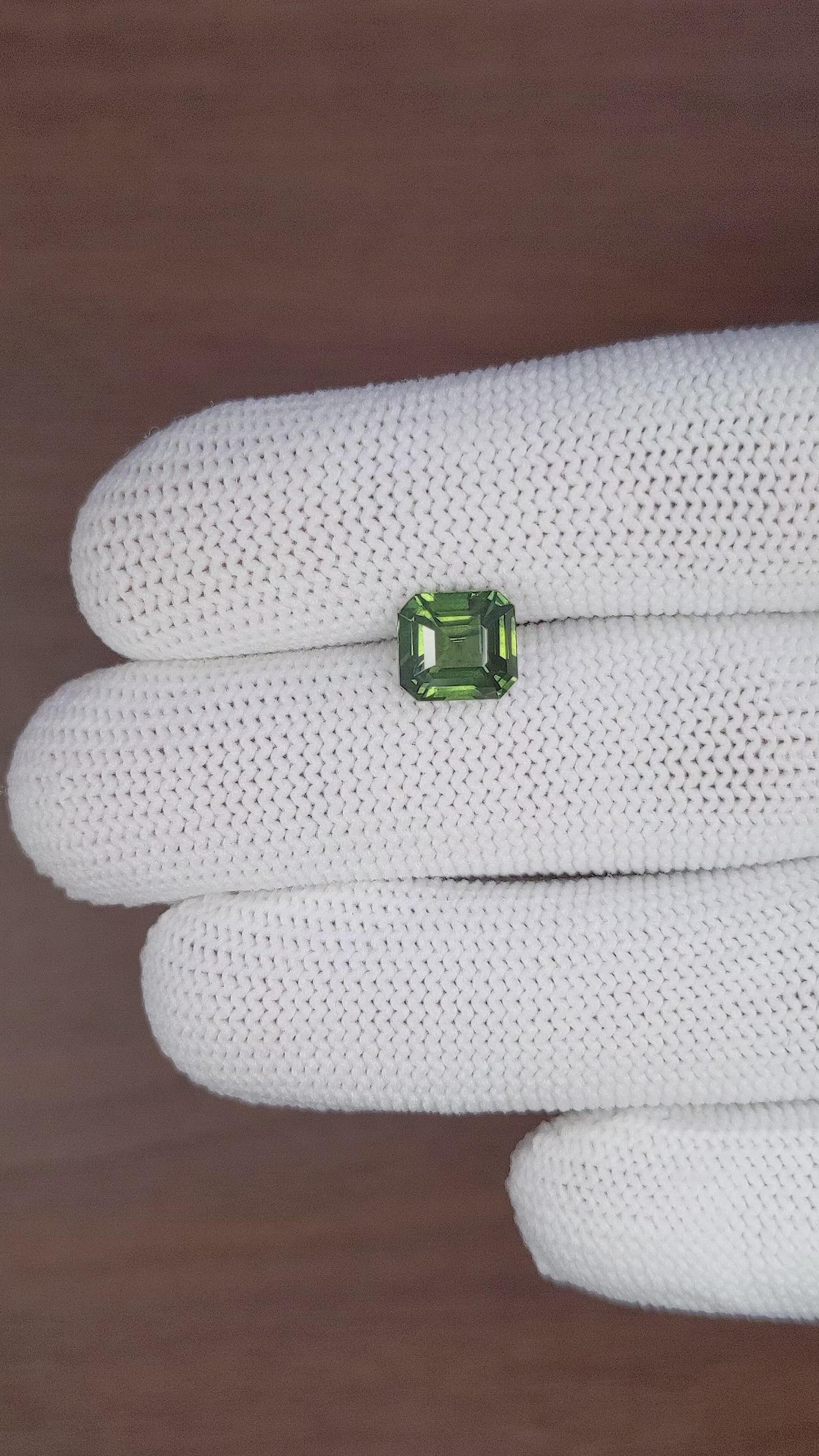 3.02 Ct. Green Sapphire from Madagascar Size Video