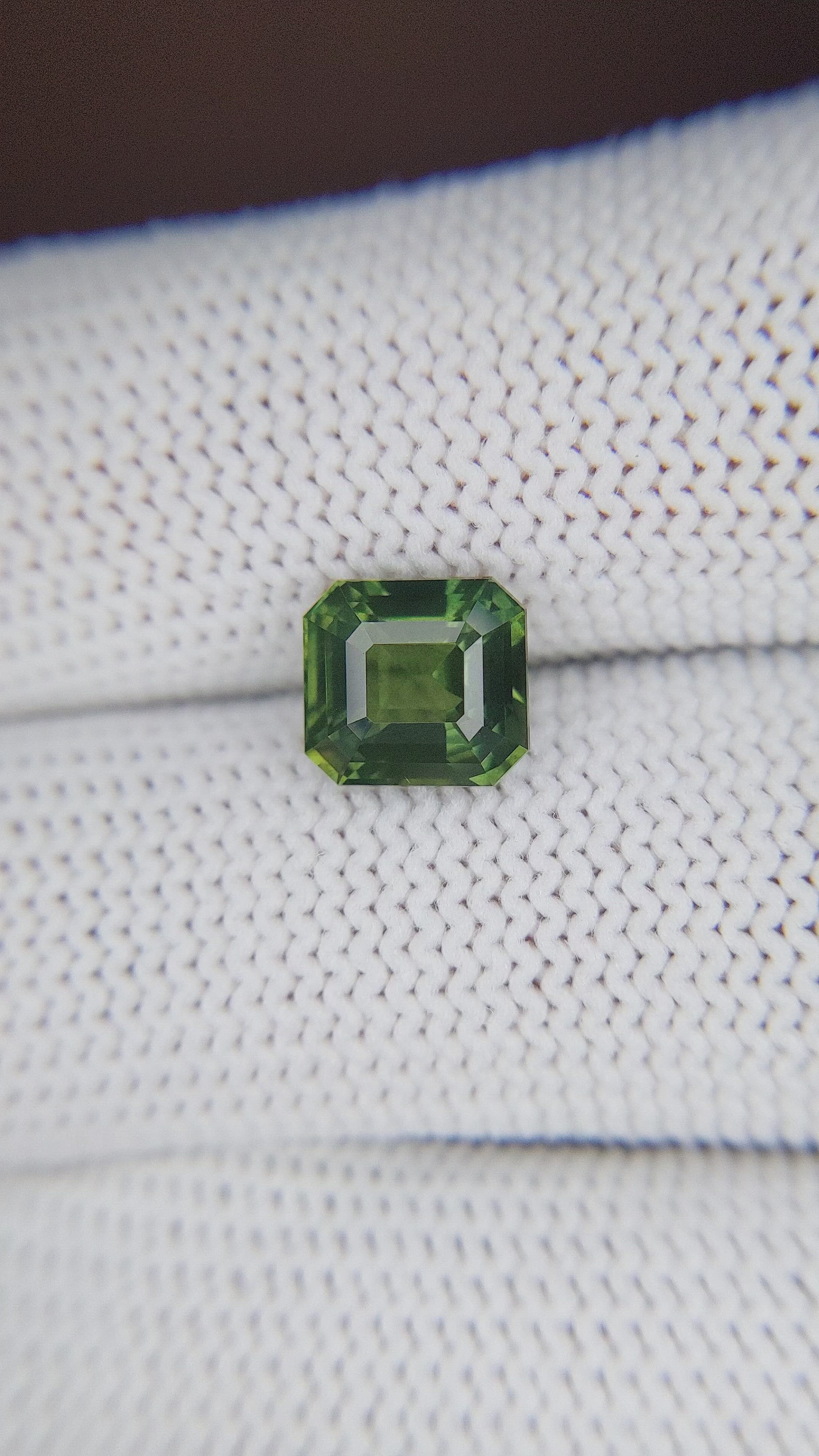 3.02 Ct. Green Sapphire from Madagascar Size Video