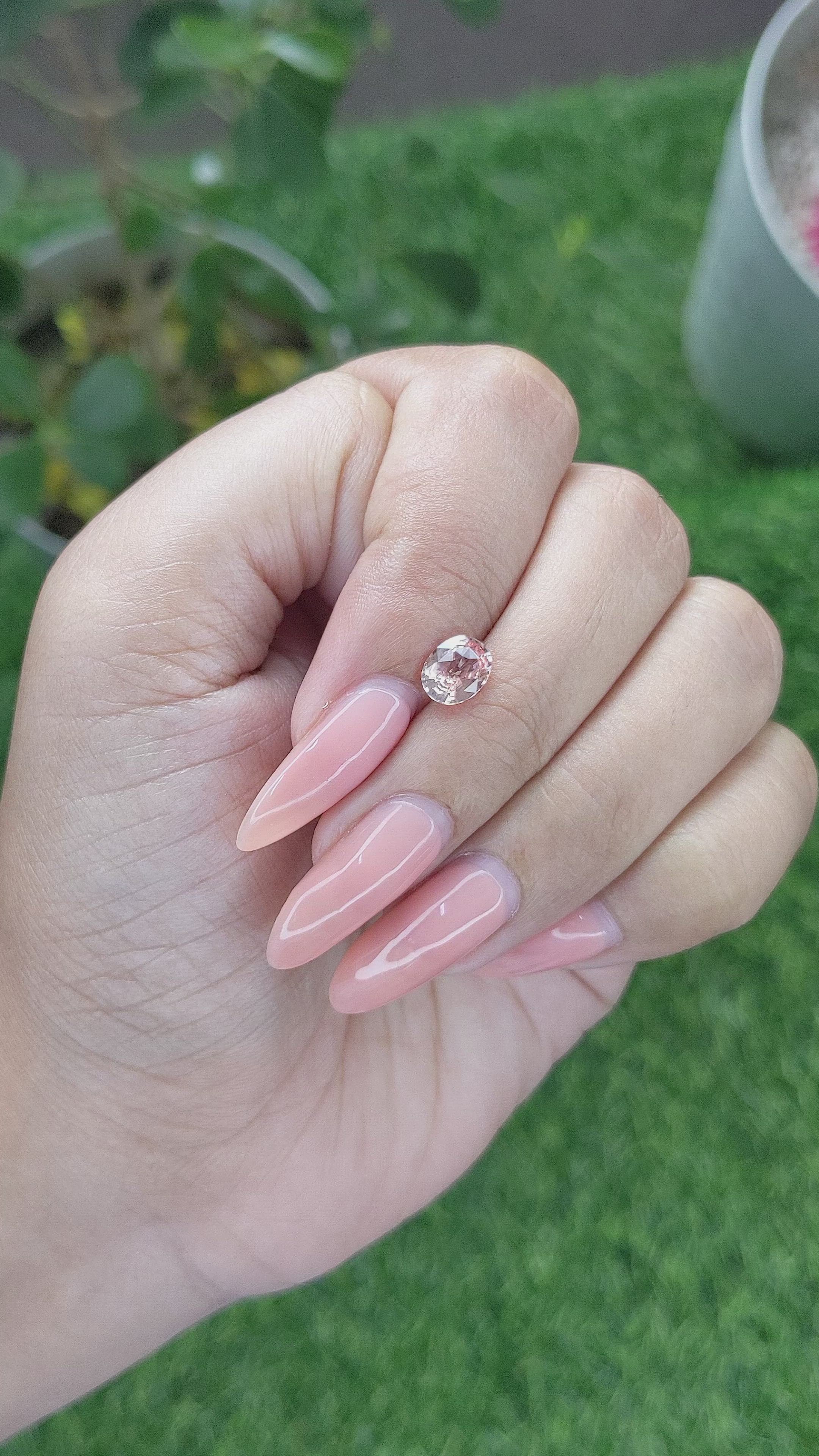 1.20 Ct. Padparadscha Sapphire from Madagascar Size Video