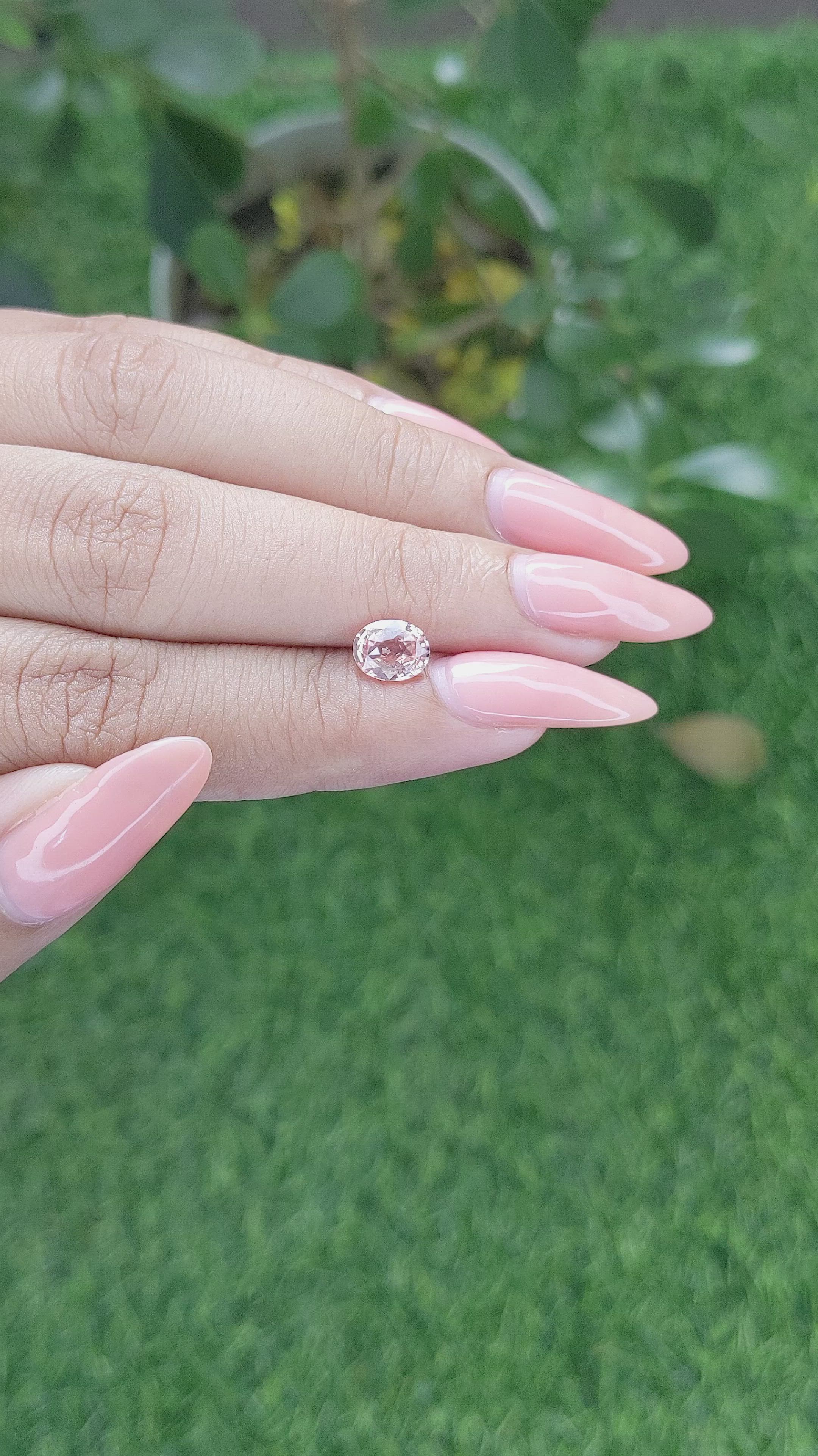 1.20 Ct. Padparadscha Sapphire from Madagascar Size Video