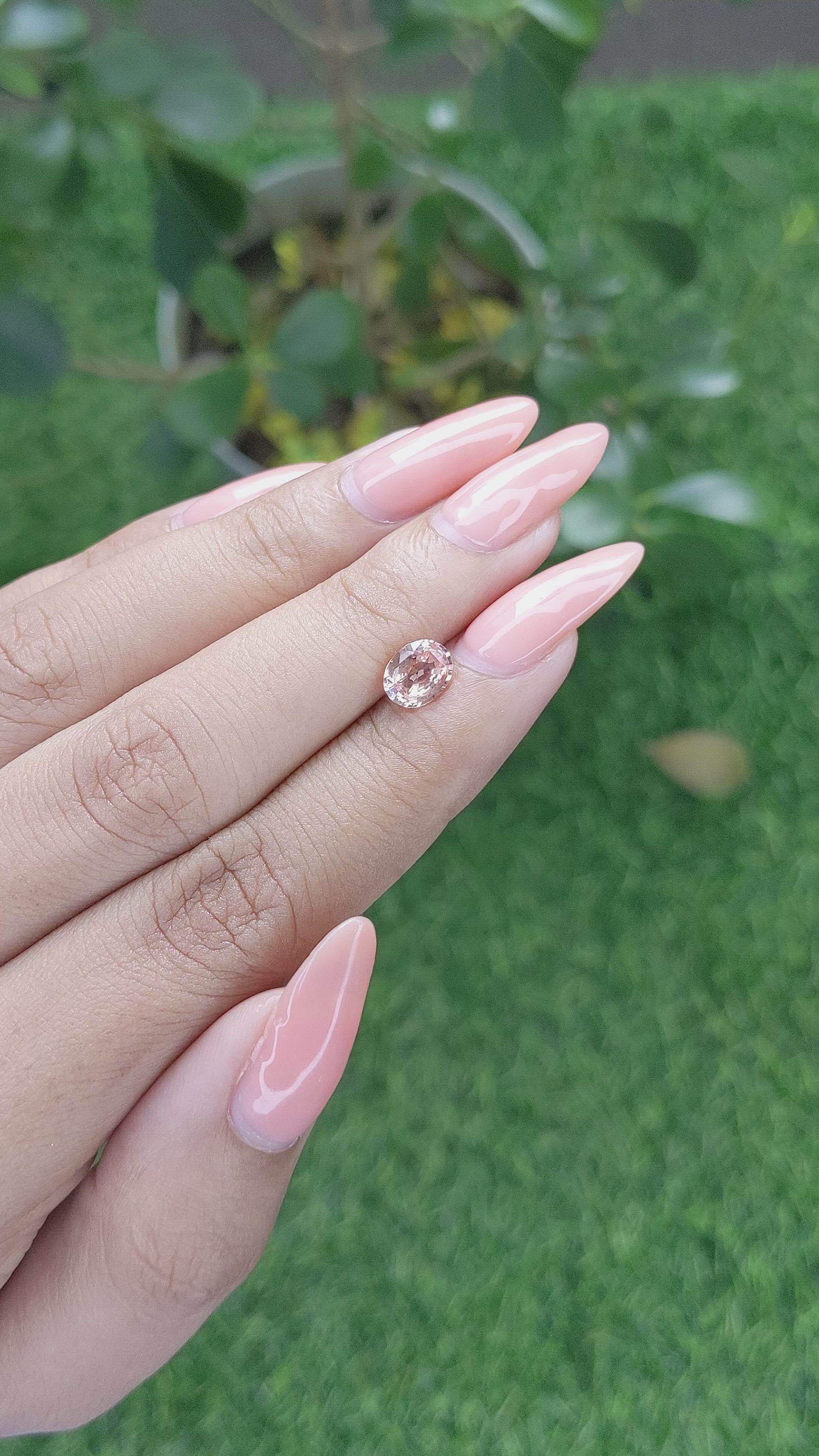 1.20 Ct. Padparadscha Sapphire from Madagascar Size Video