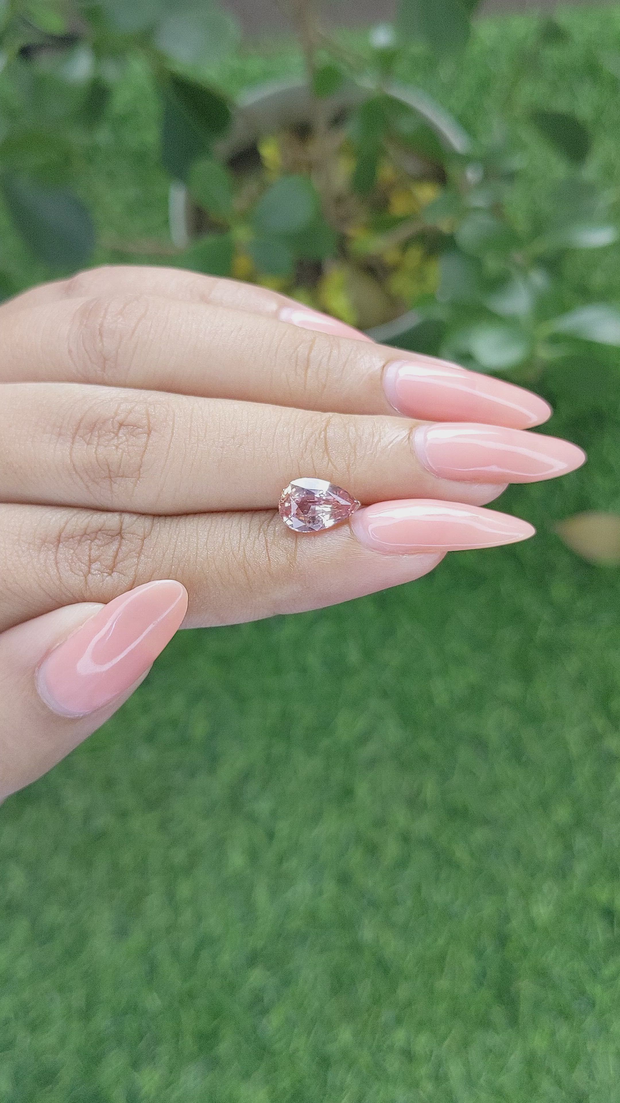 2.26 Ct. Padparadscha Sapphire from Madagascar Size Video