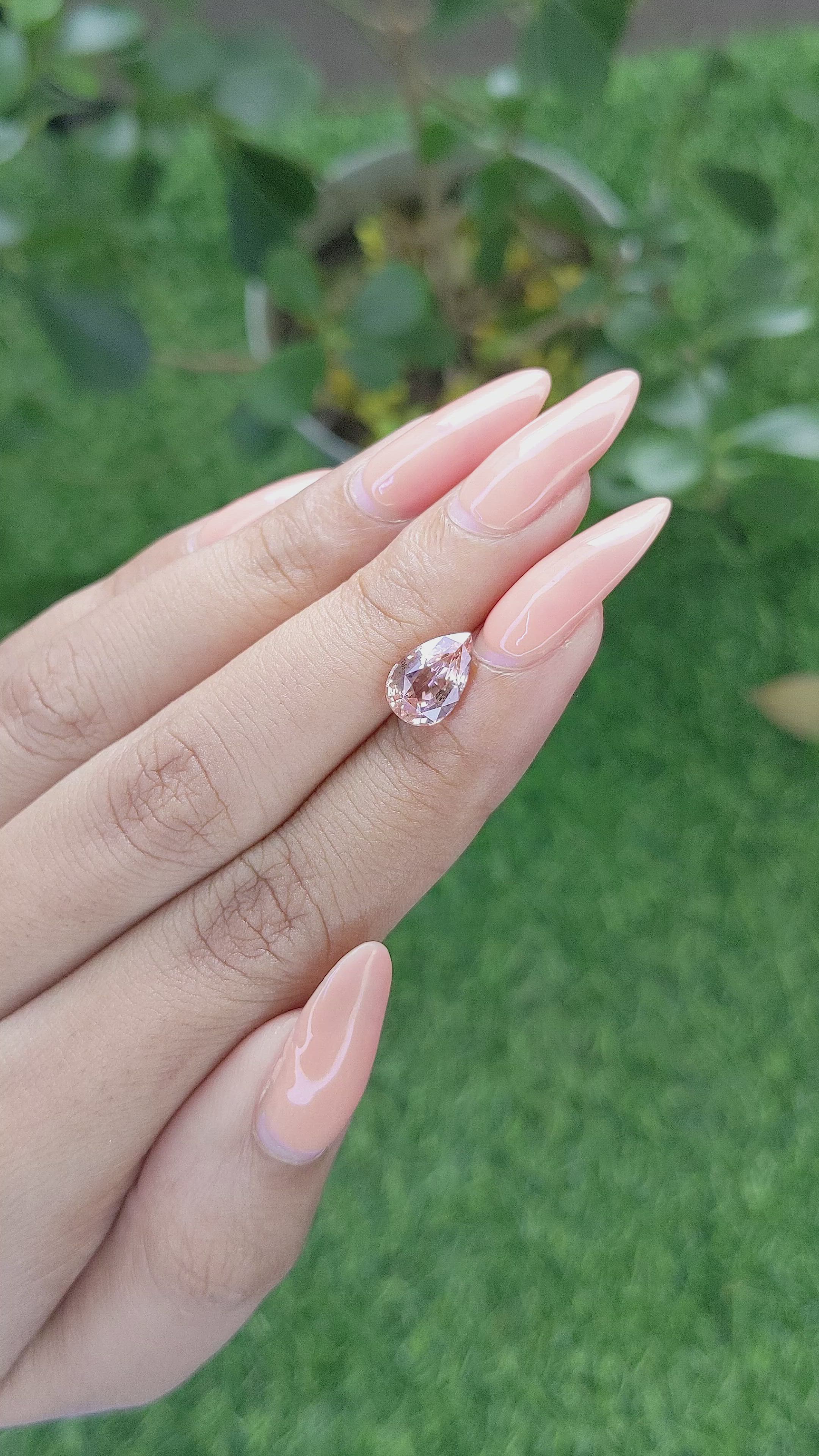 2.26 Ct. Padparadscha Sapphire from Madagascar Size Video