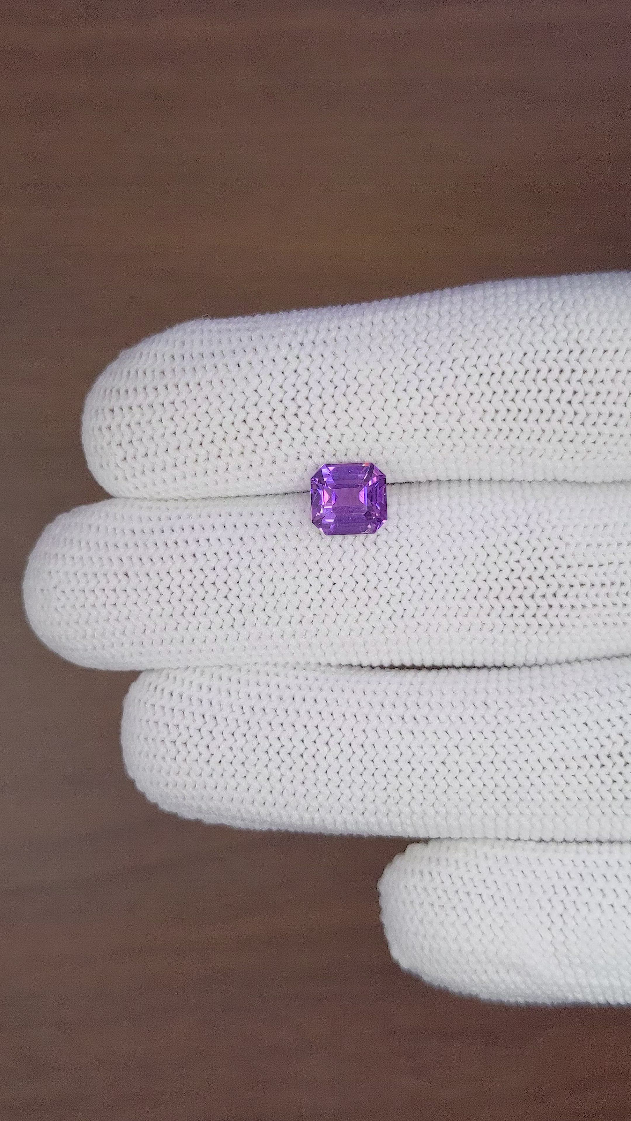 2.01 Ct. Purple Sapphire from Madagascar Size Video