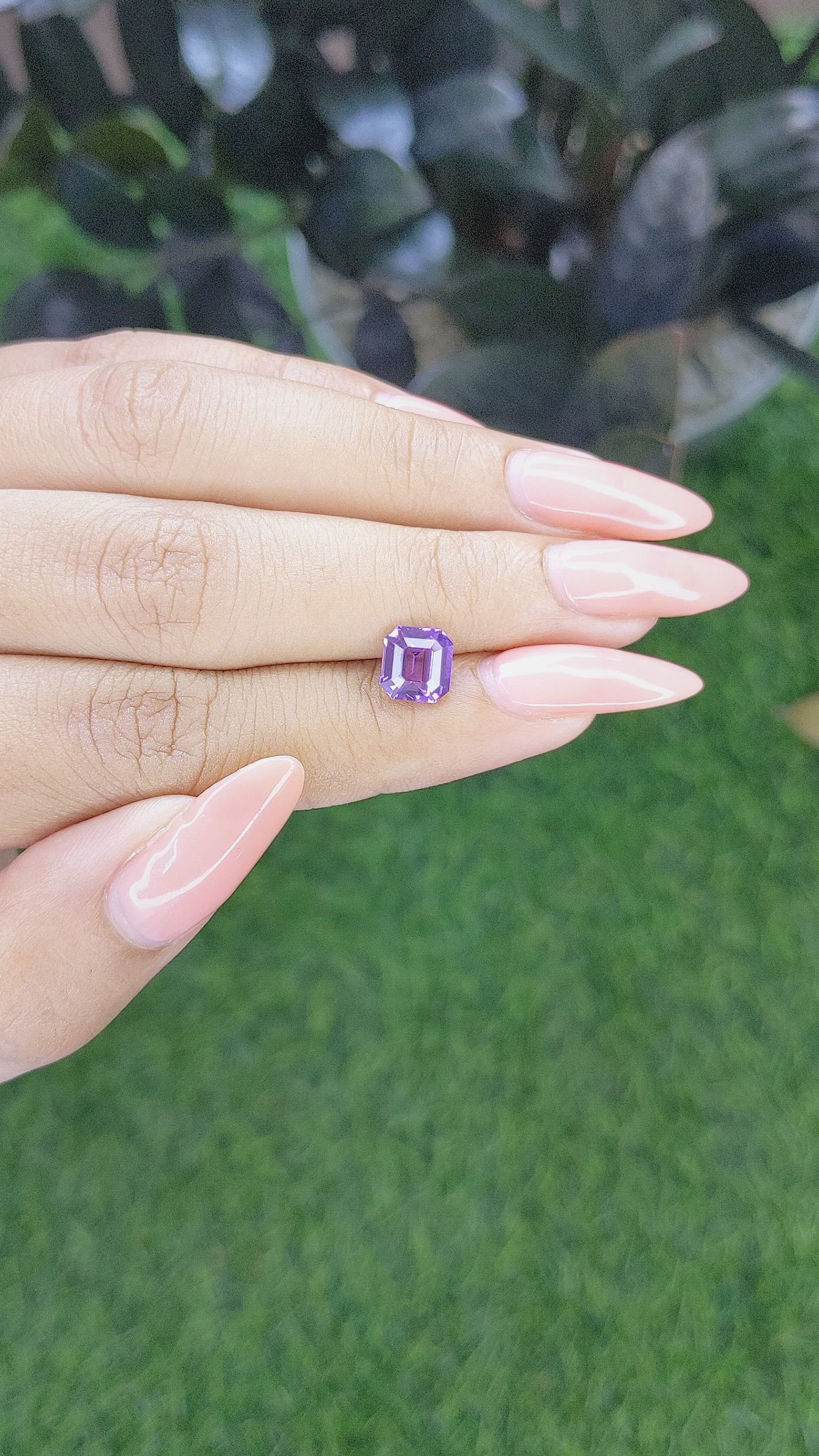 2.01 Ct. Purple Sapphire from Madagascar Size Video