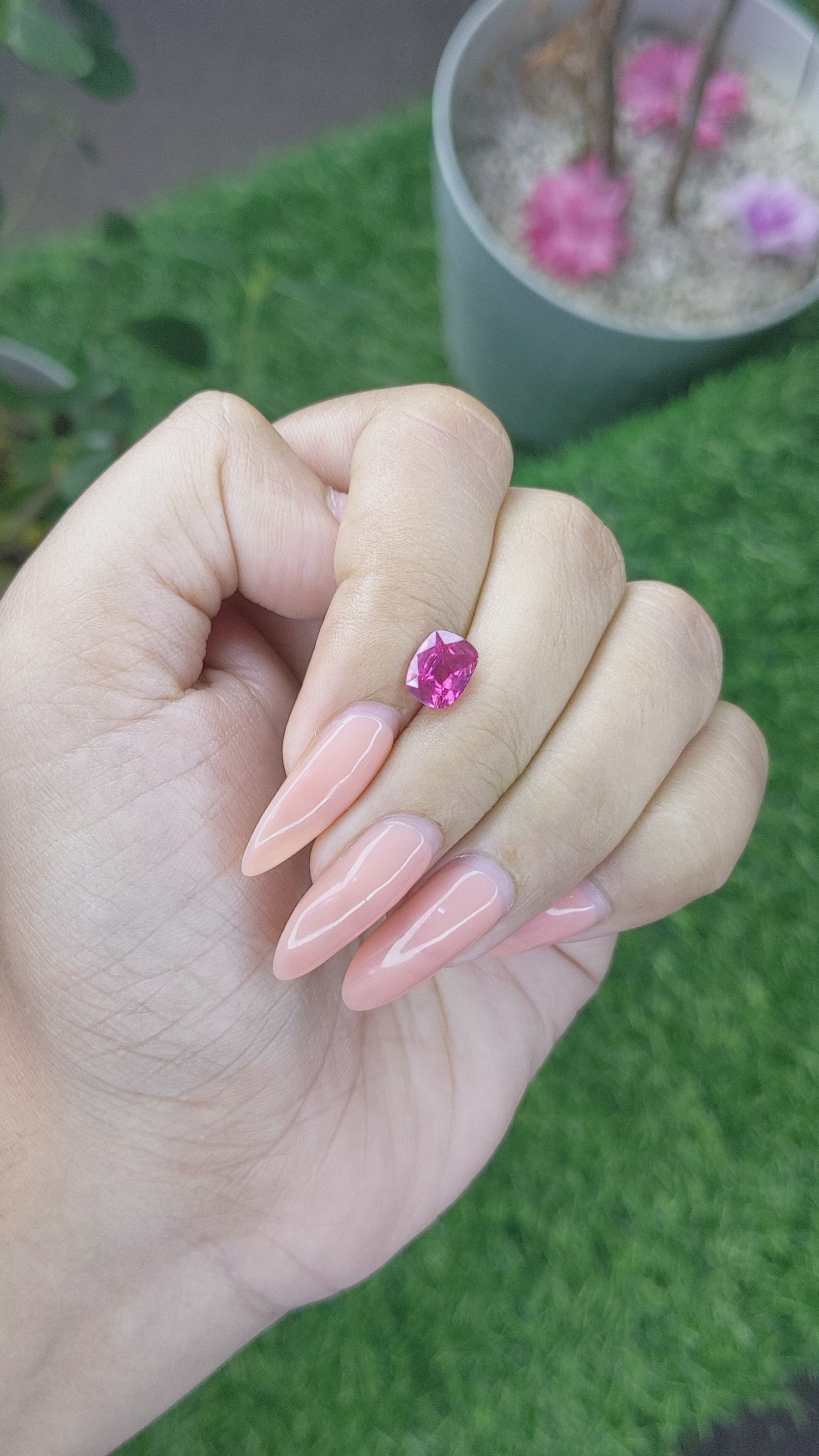 1.52 Ct. Purplish Pink Sapphire from Madagascar Size Video