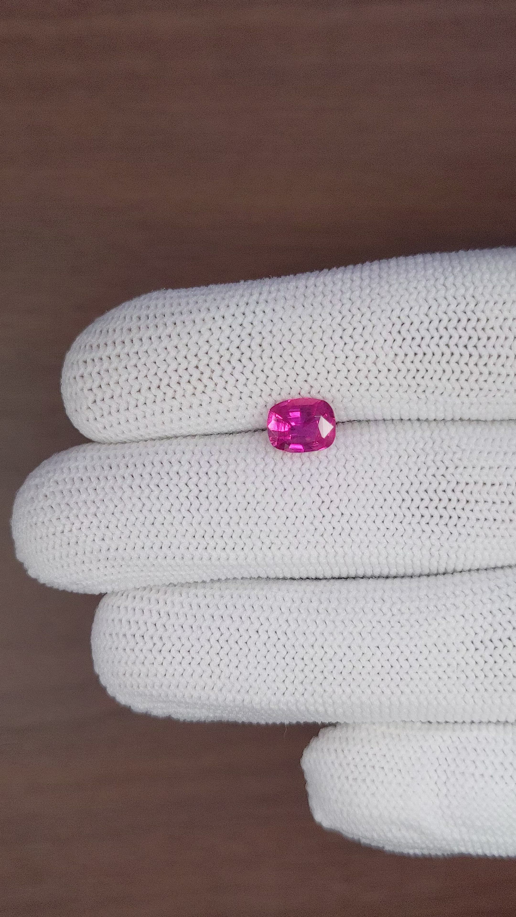 1.52 Ct. Purplish Pink Sapphire from Madagascar Size Video