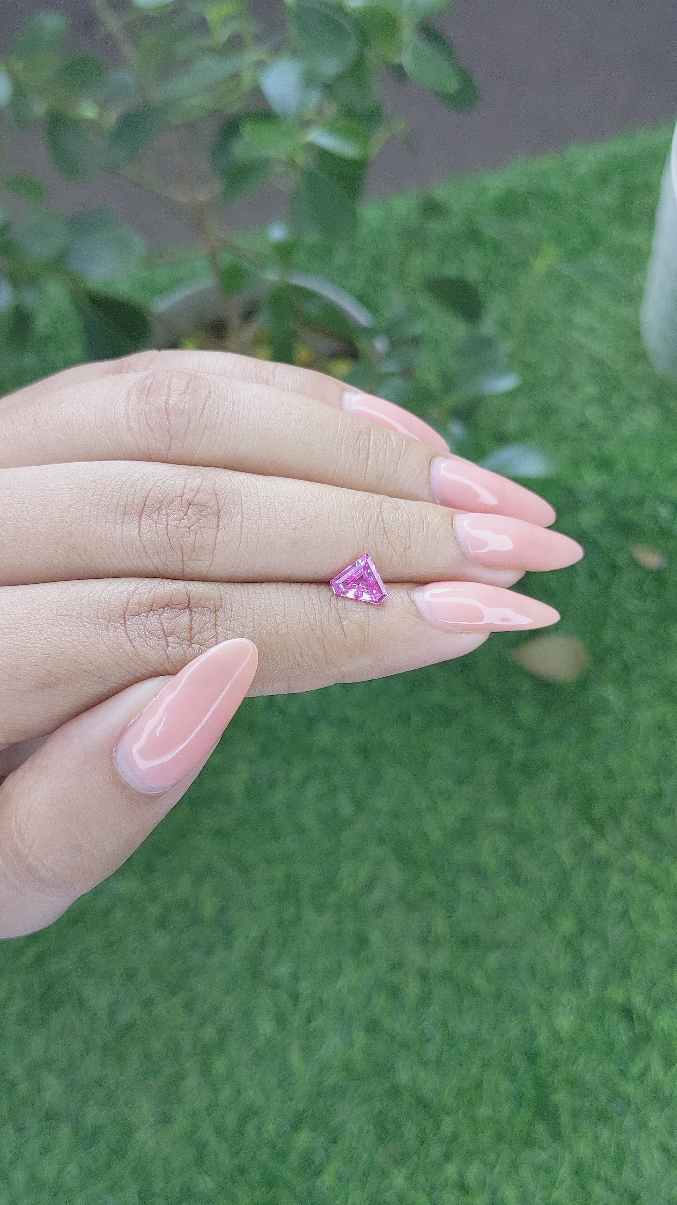 1.06 Ct. Purplish Pink Sapphire from Madagascar Size Video