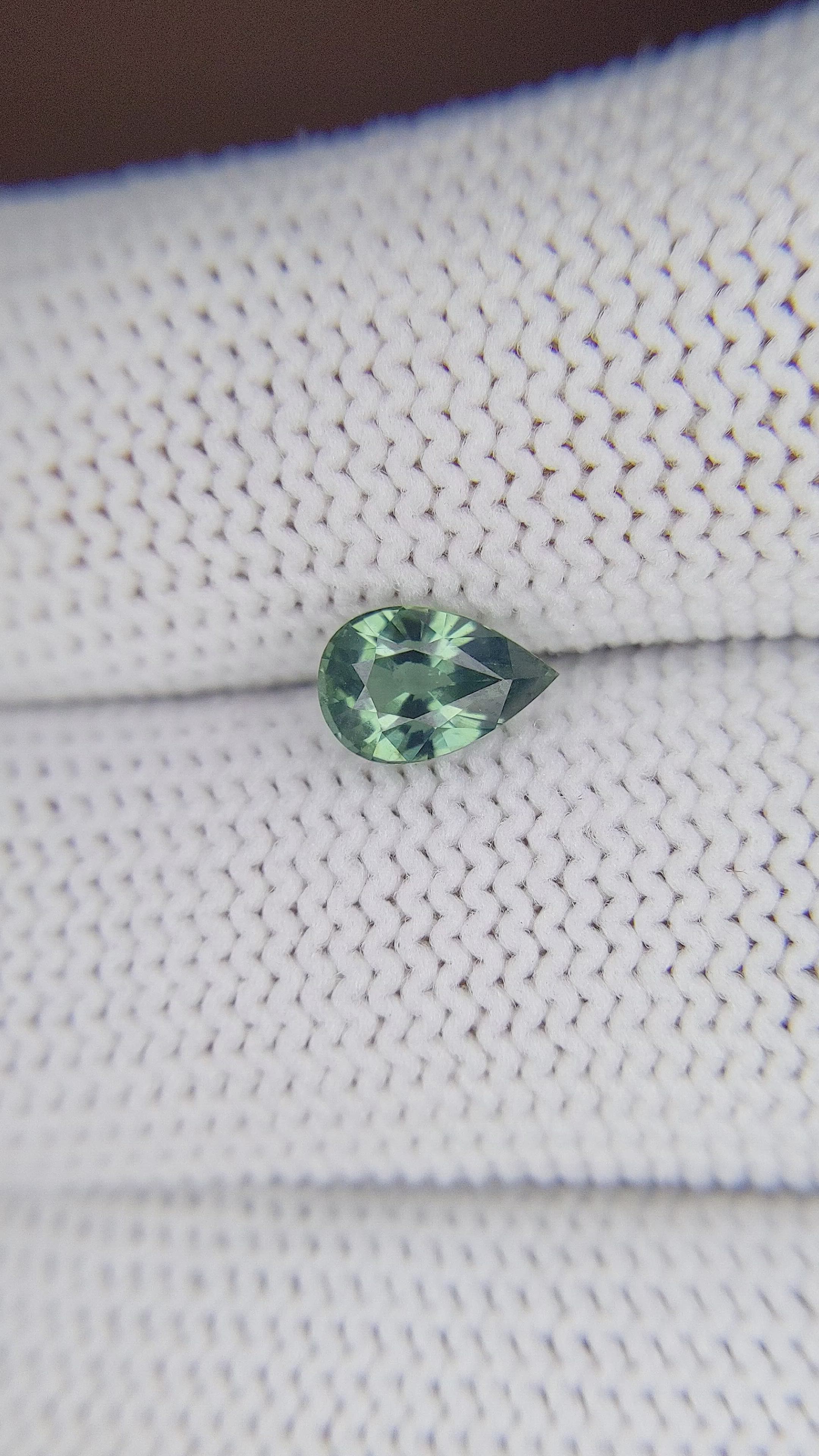 1.06 Ct. Bluish Green Sapphire from Madagascar Size Video