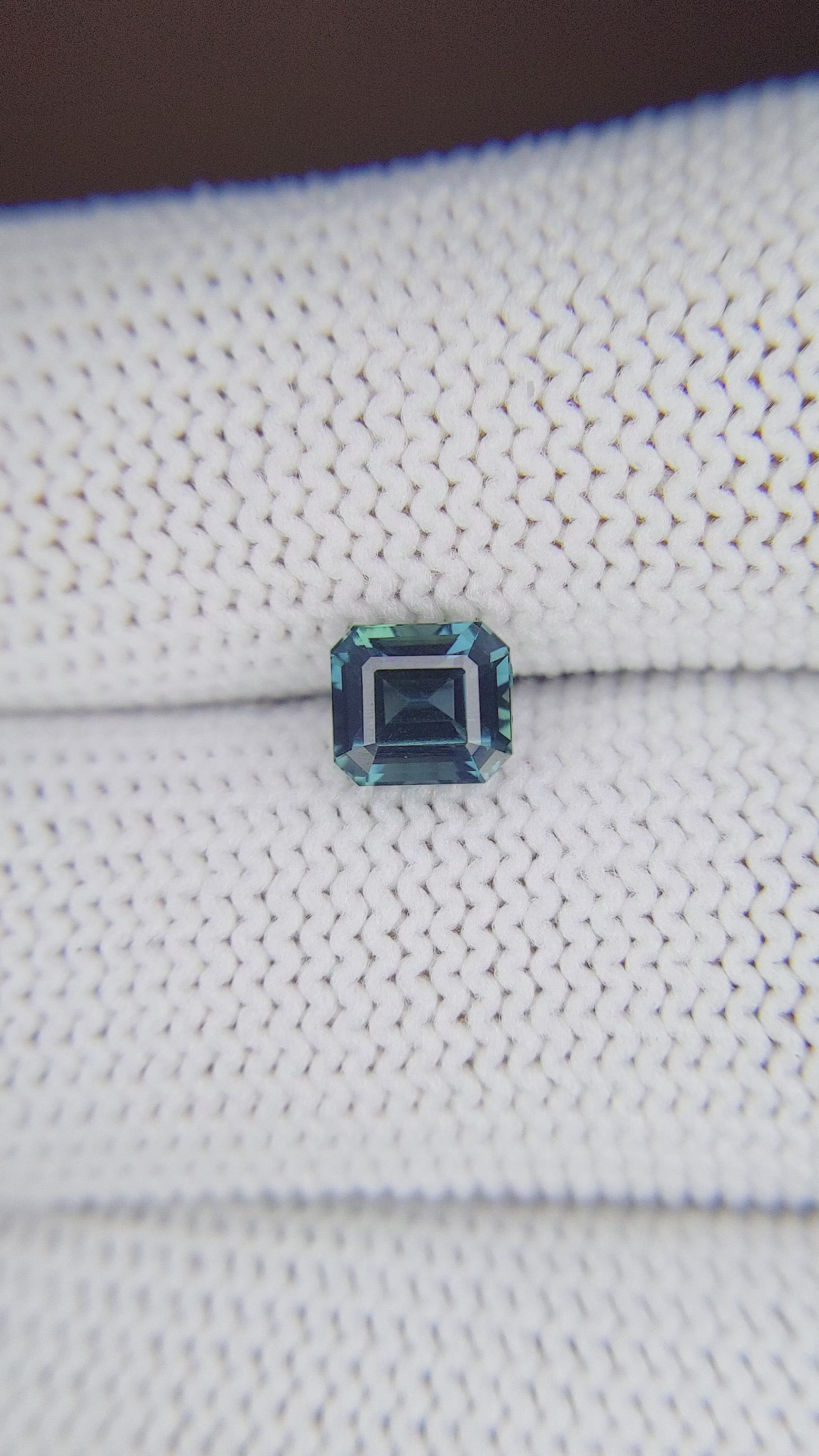 1.54 Ct. Greenish Blue Sapphire from Madagascar Size Video
