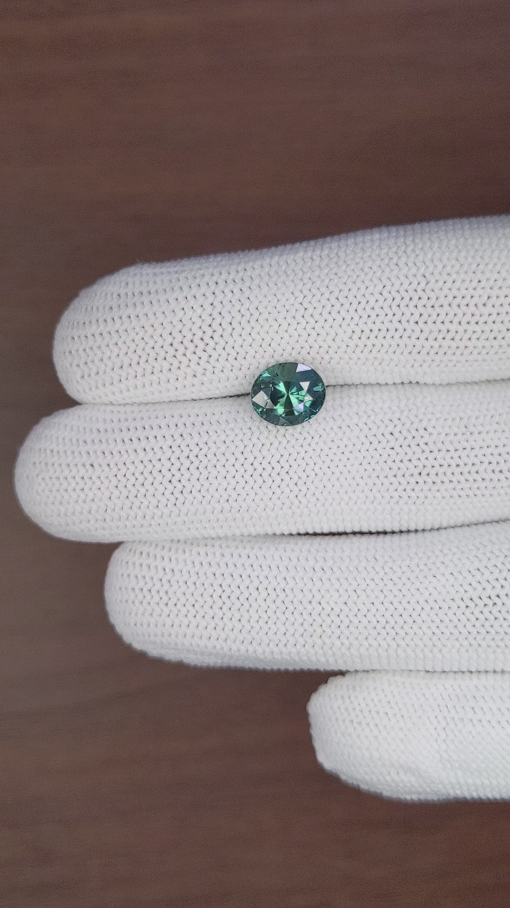 3.01 Ct. Greenish Blue Sapphire from Madagascar Size Video
