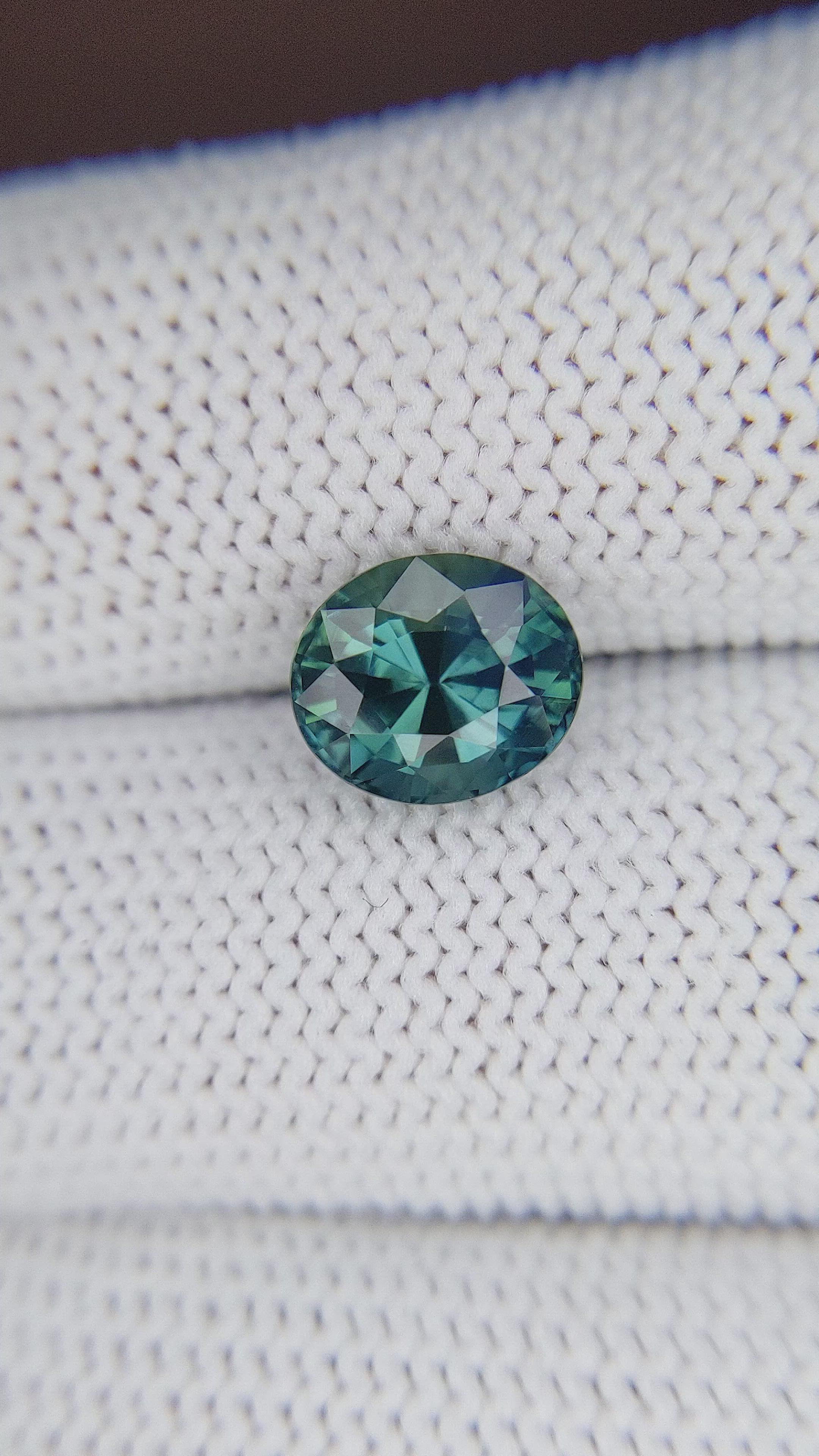 3.01 Ct. Greenish Blue Sapphire from Madagascar Size Video