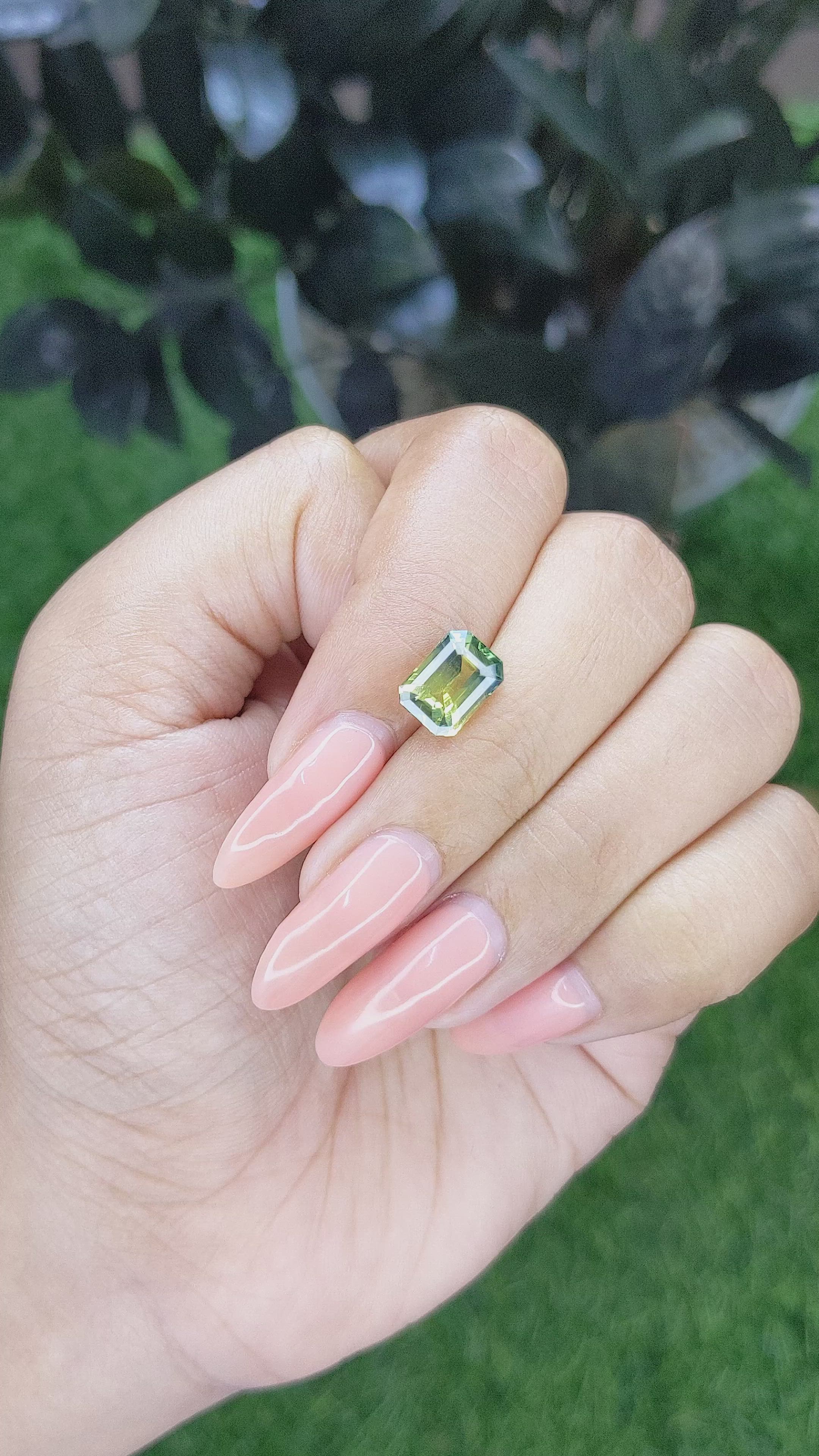 3.02 Ct. Bi Color Sapphire from Madagascar Size Video