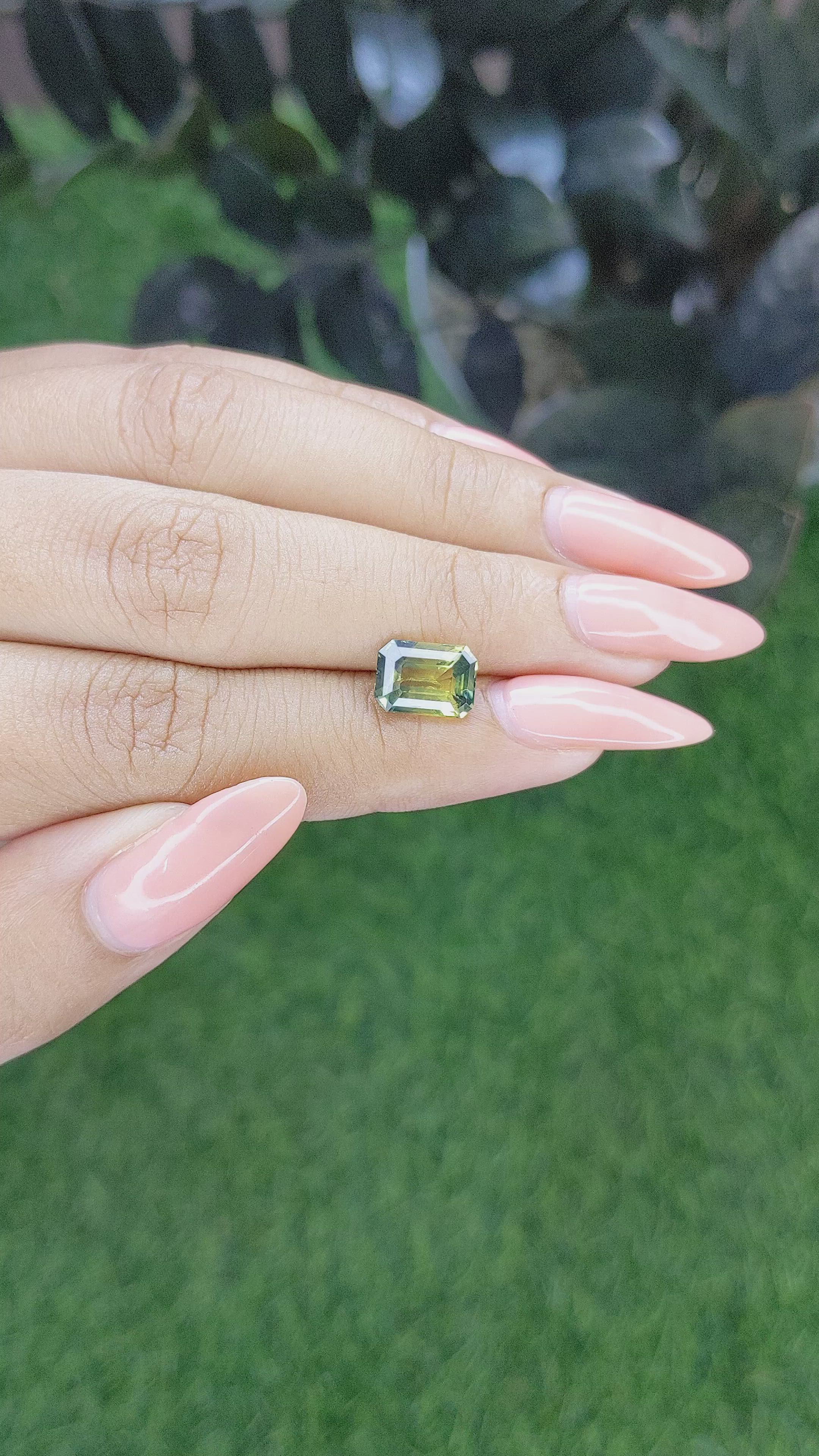 3.02 Ct. Bi Color Sapphire from Madagascar Size Video