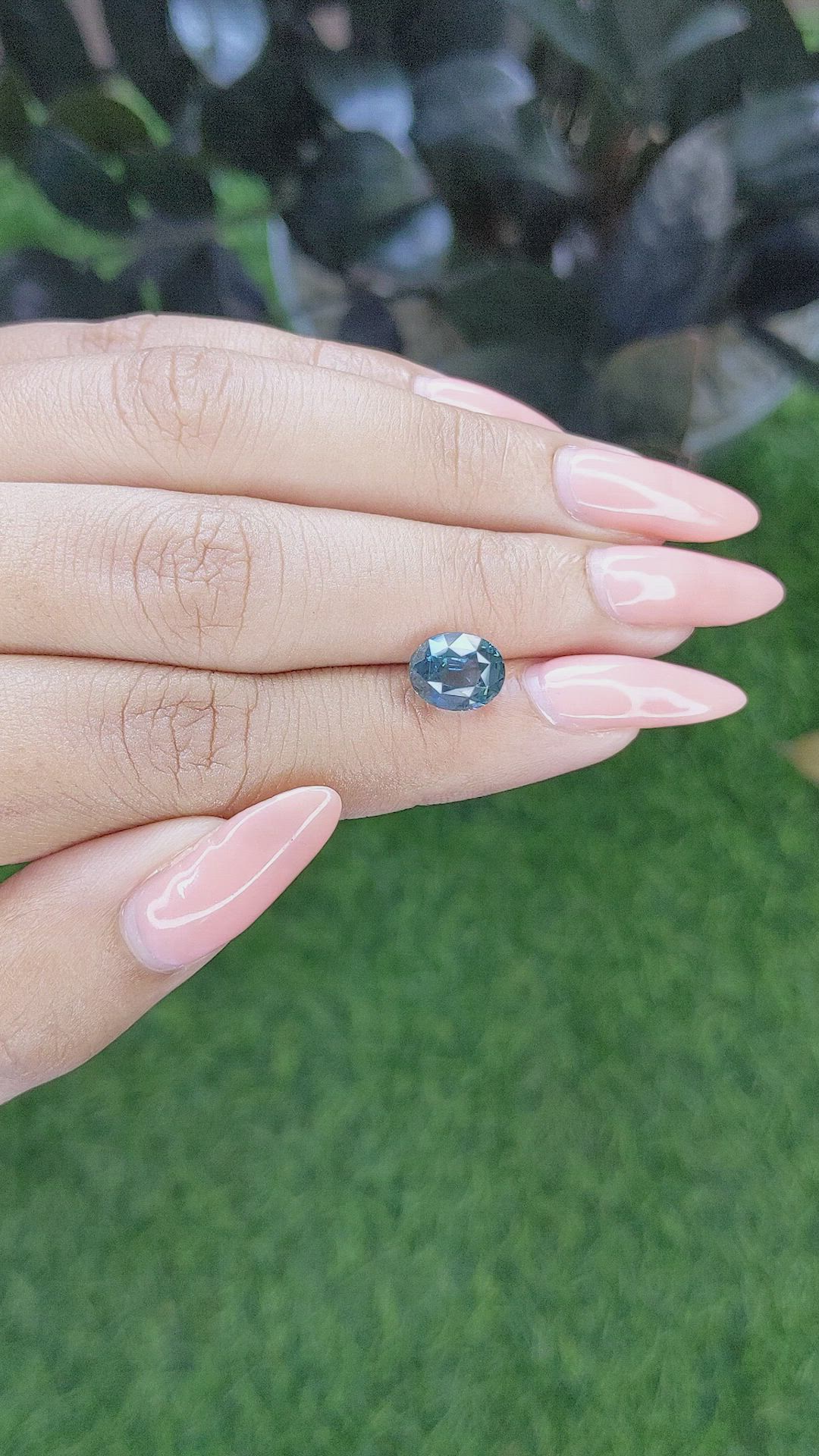 3.50 Ct. Greenish Blue Sapphire from Madagascar Size Video