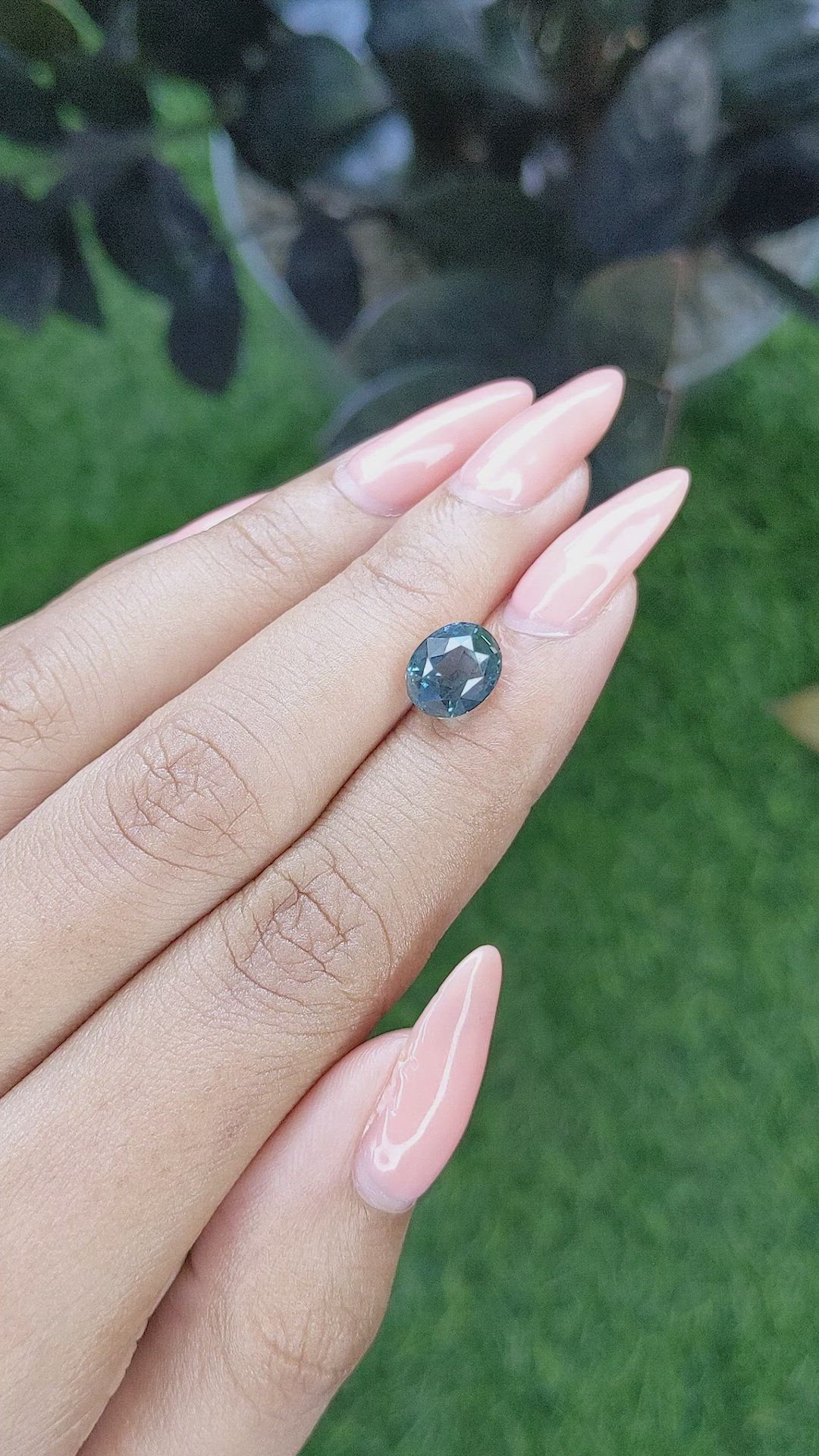 3.50 Ct. Greenish Blue Sapphire from Madagascar Size Video