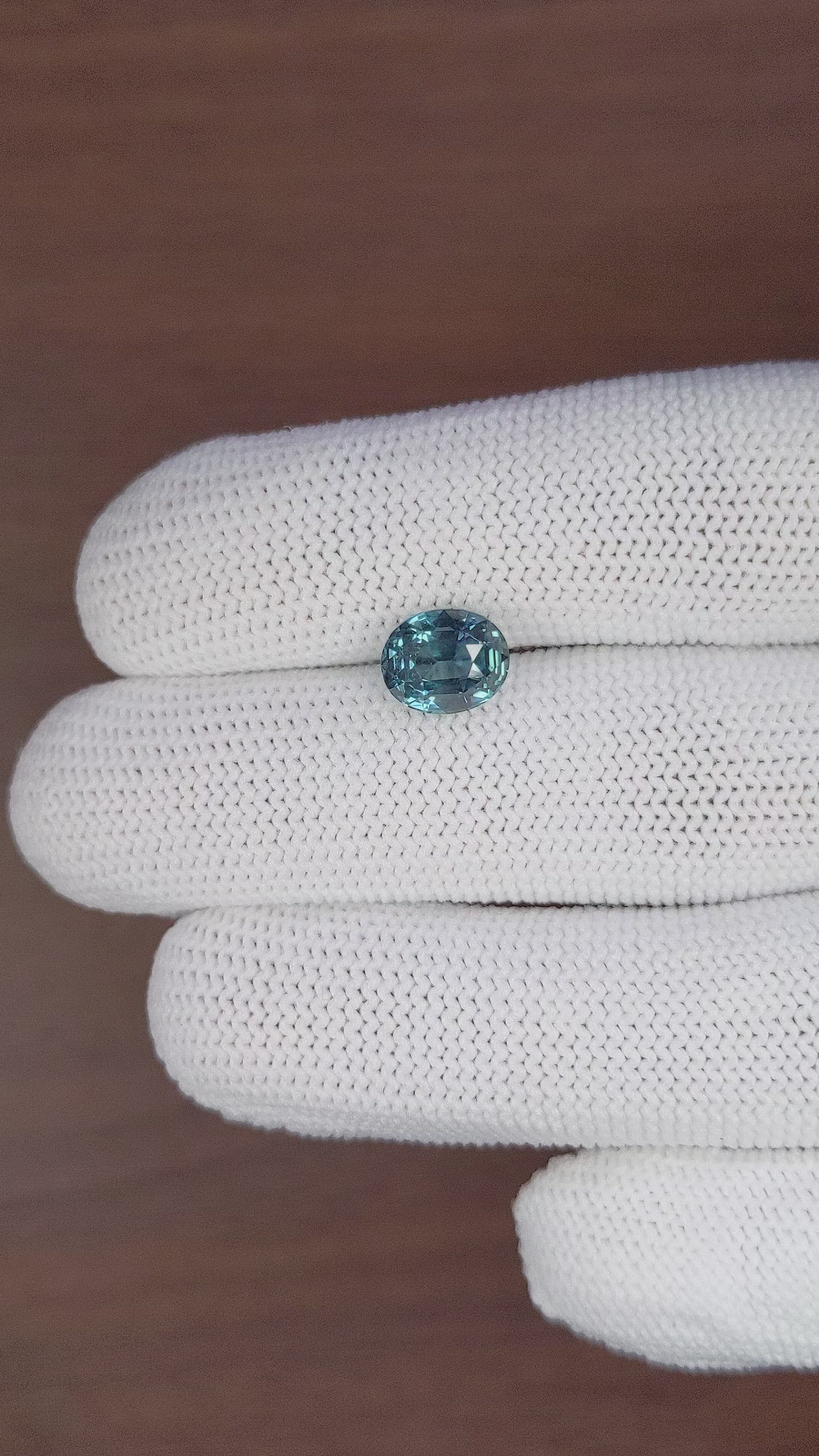3.50 Ct. Greenish Blue Sapphire from Madagascar Size Video