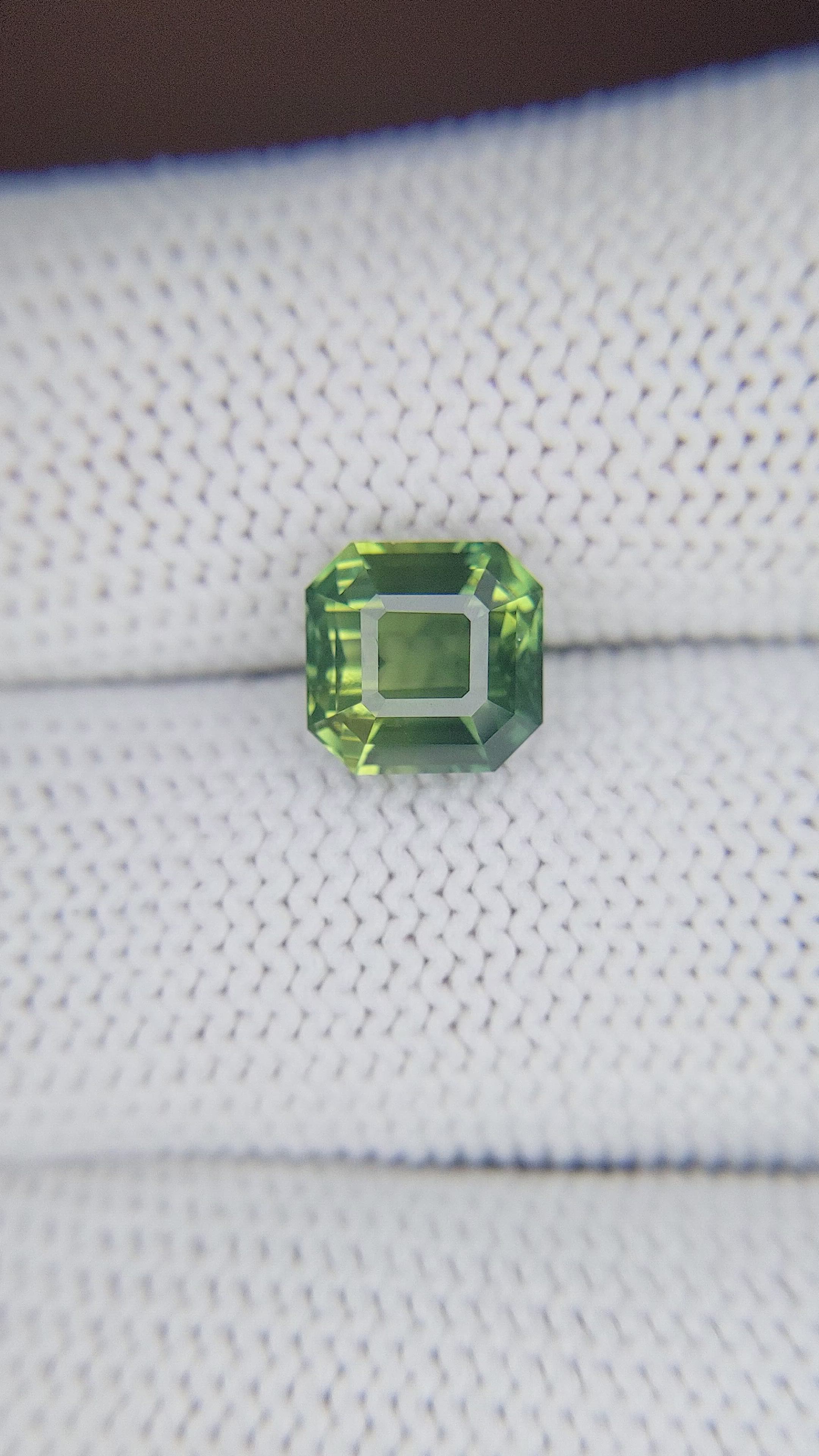 3.50 Ct. Yellowish Green Sapphire from Madagascar Size Video