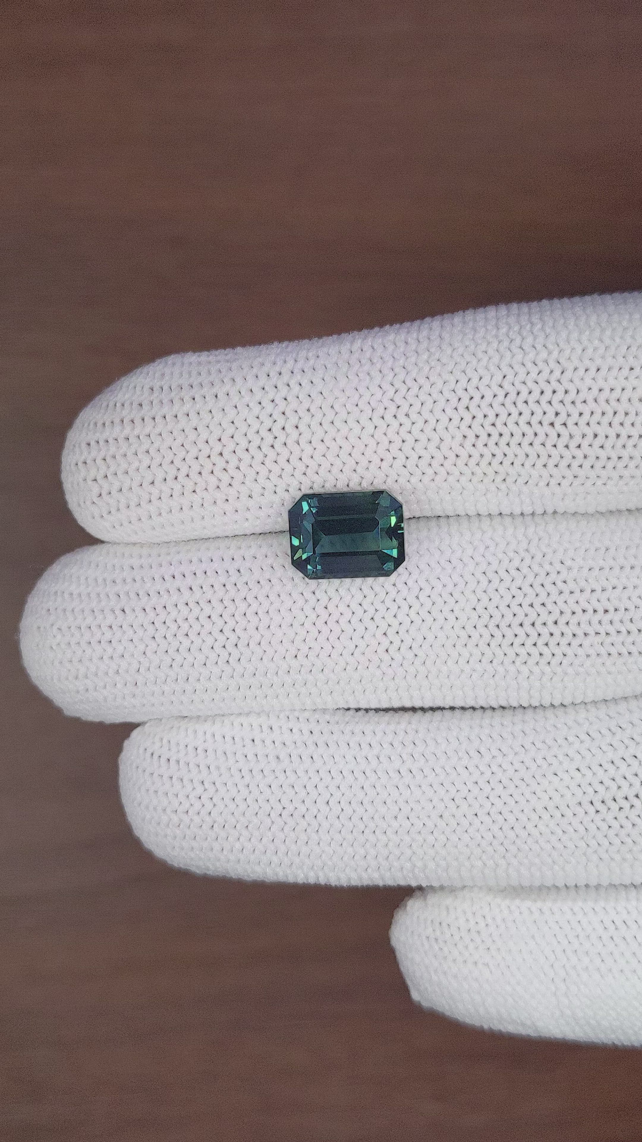 5.05 Ct. Bluish Green Sapphire from Madagascar Size Video