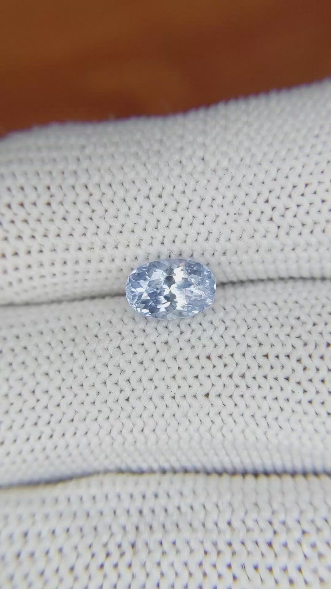 1.48 Ct. Blue Sapphire from Madagascar Size Video