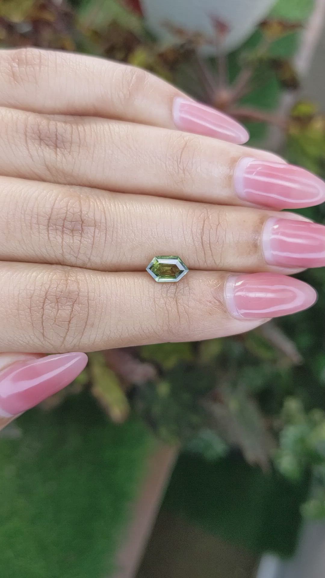 1.09 Ct. Yellowish Green Sapphire from Madagascar Size Video