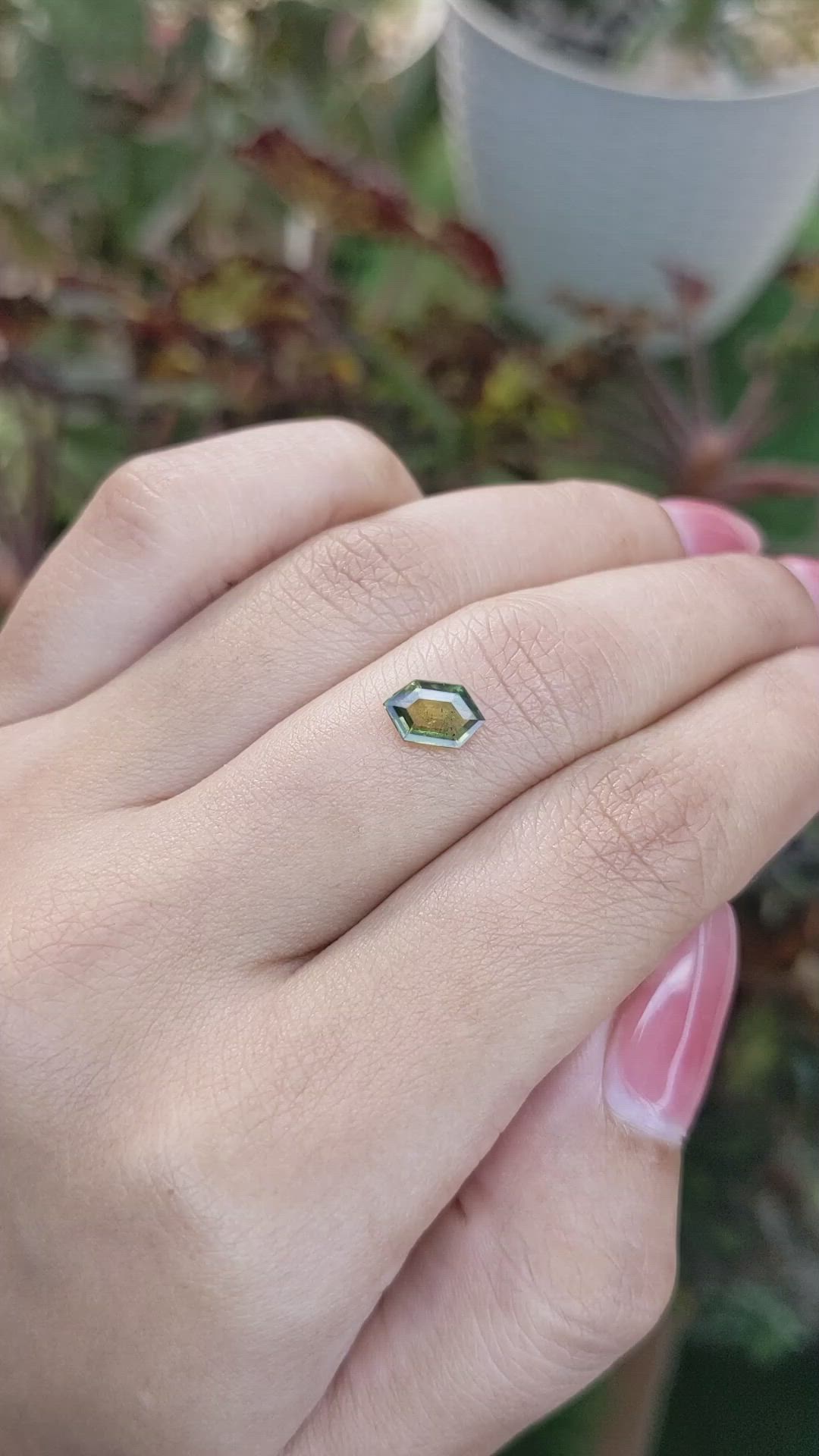 1.09 Ct. Yellowish Green Sapphire from Madagascar Size Video