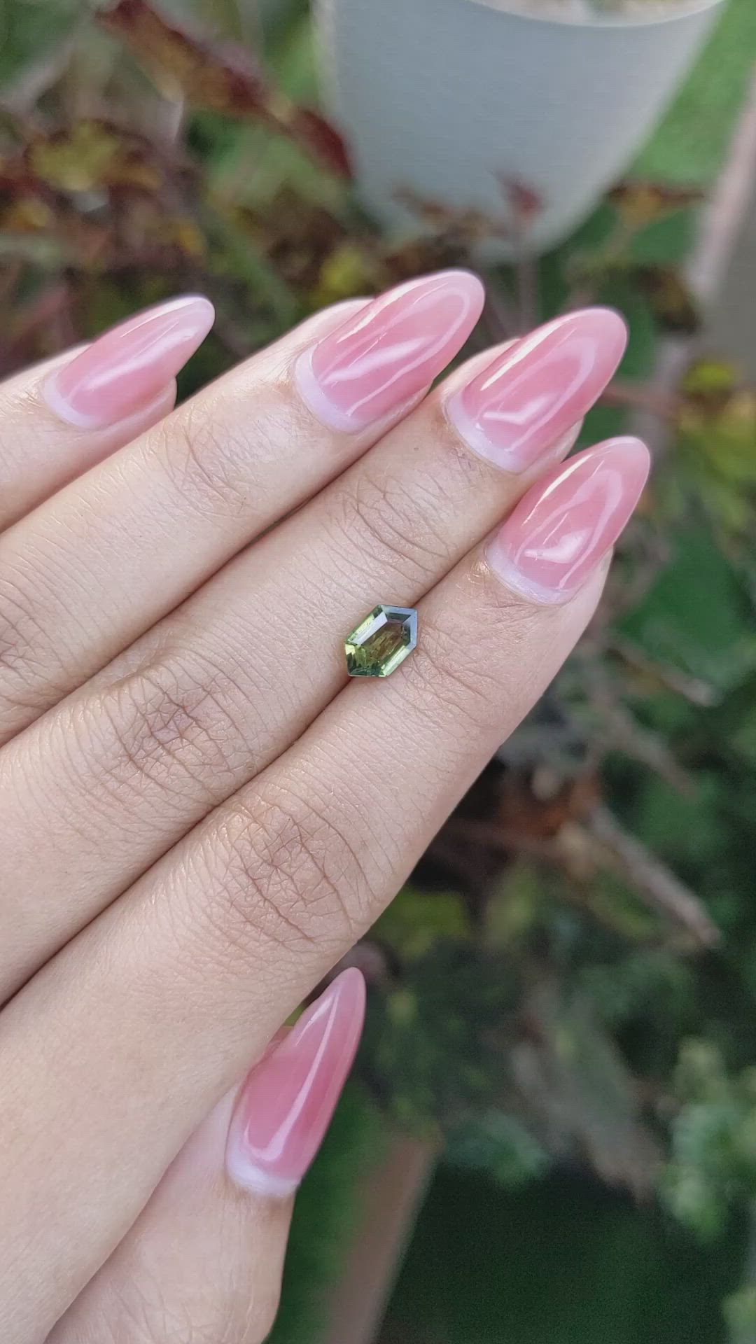 1.09 Ct. Yellowish Green Sapphire from Madagascar Size Video