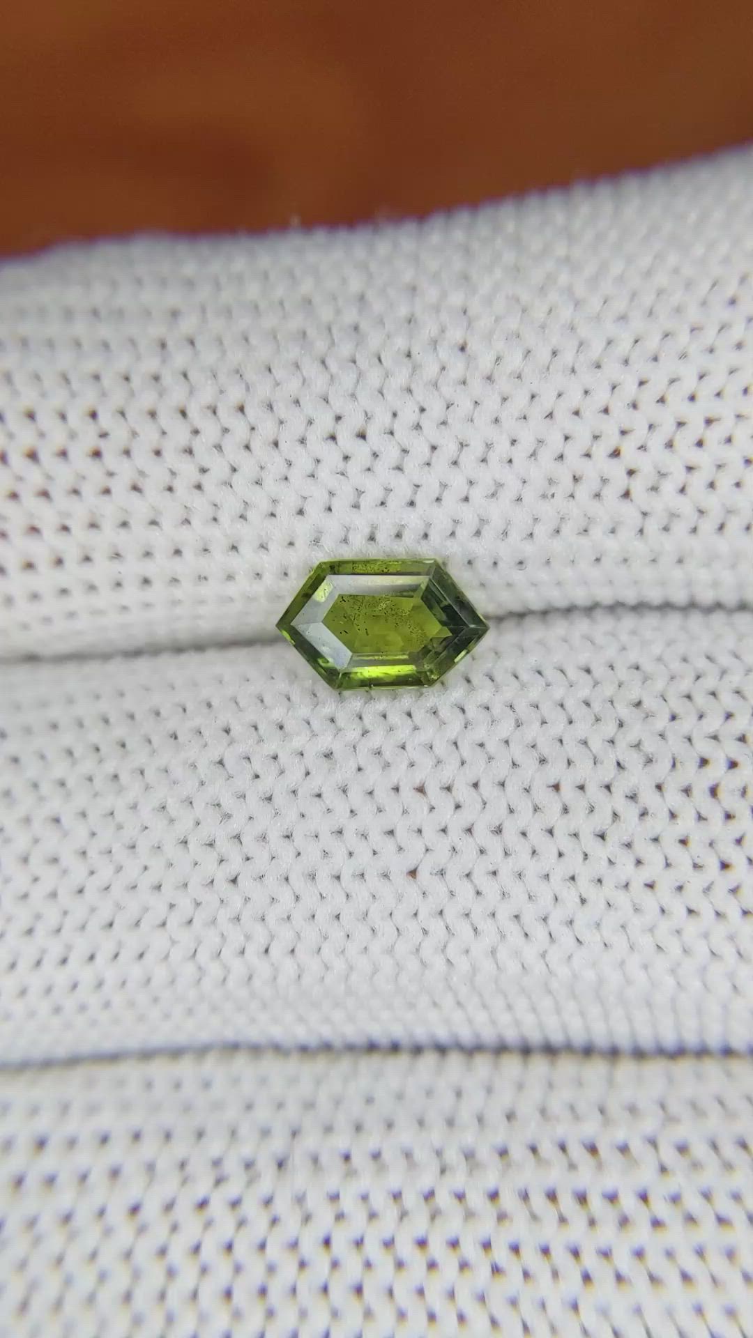 1.09 Ct. Yellowish Green Sapphire from Madagascar Size Video
