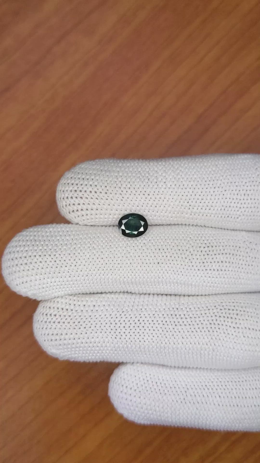 1.10 Ct. Greenish Blue Sapphire from Madagascar Size Video