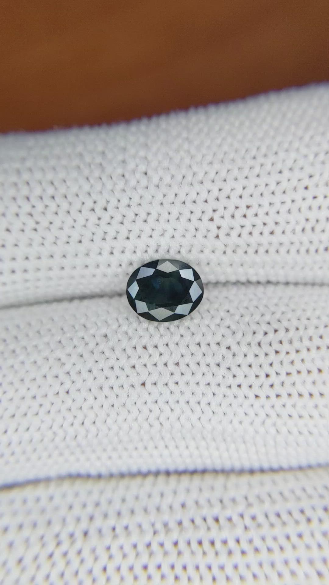 1.10 Ct. Greenish Blue Sapphire from Madagascar Size Video