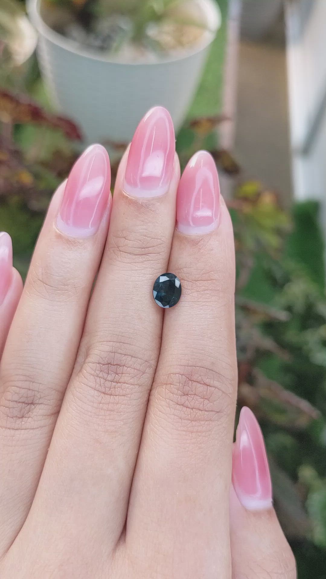 1.10 Ct. Greenish Blue Sapphire from Madagascar Size Video