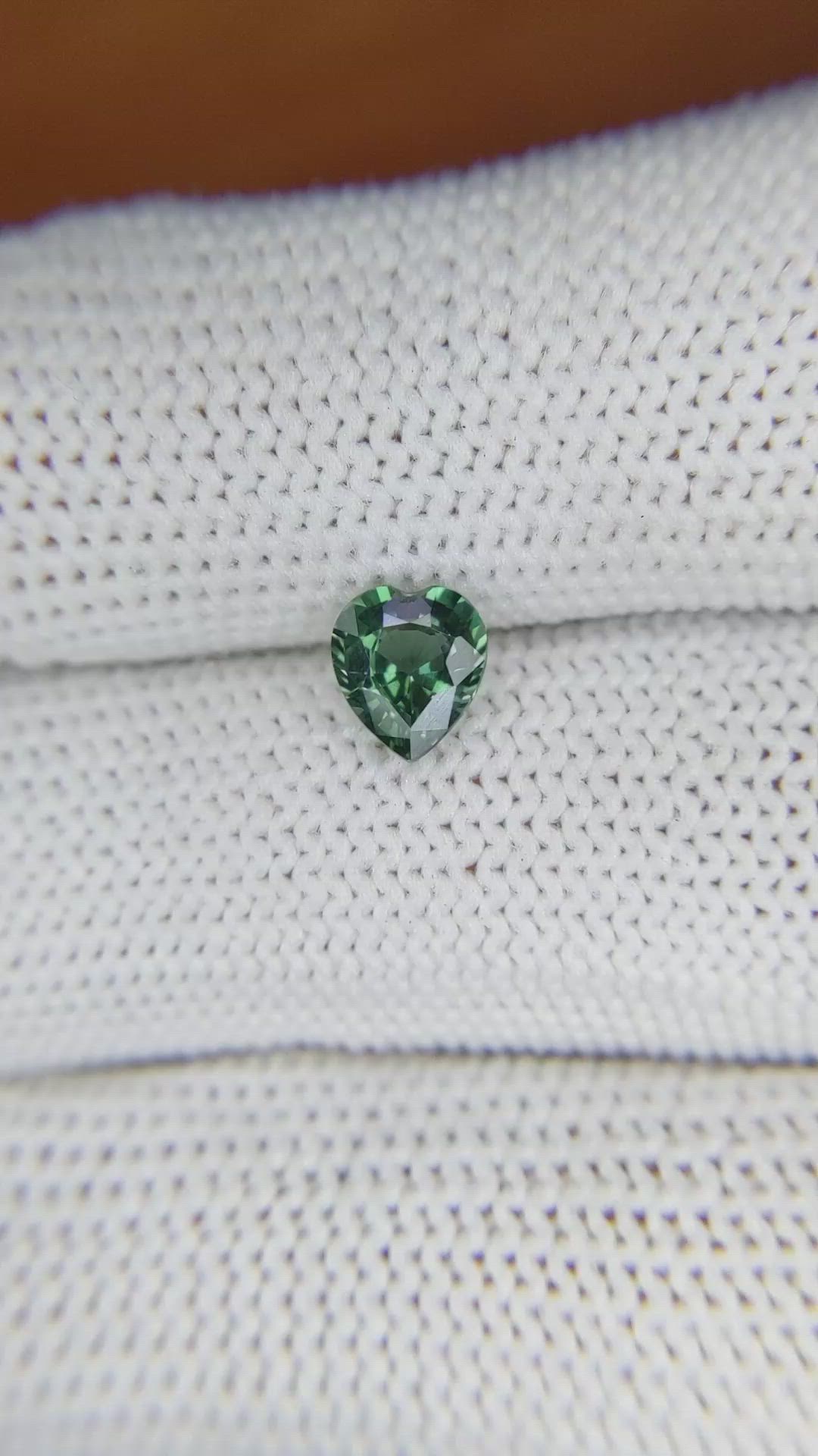 0.86 Ct. Green Sapphire from Madagascar Size Video