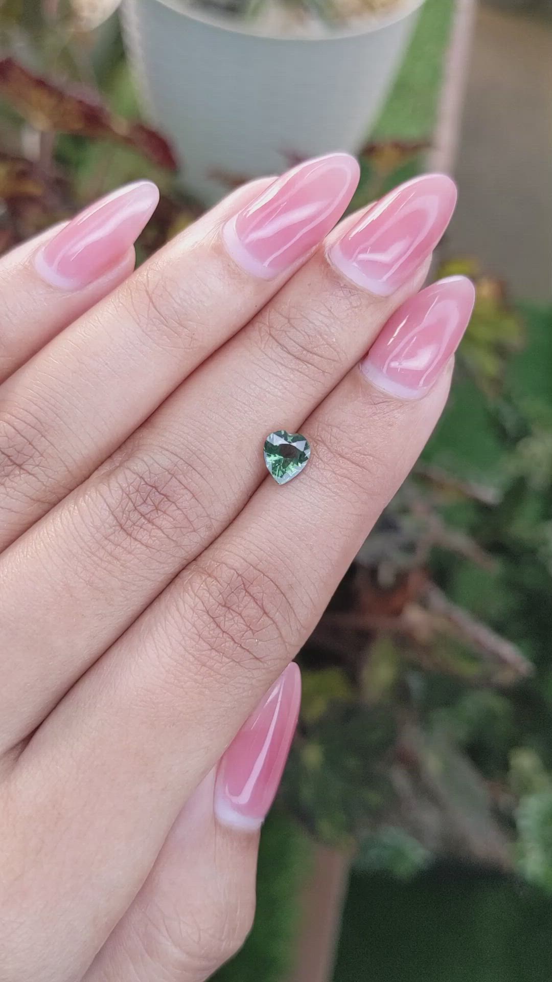 0.86 Ct. Green Sapphire from Madagascar Size Video