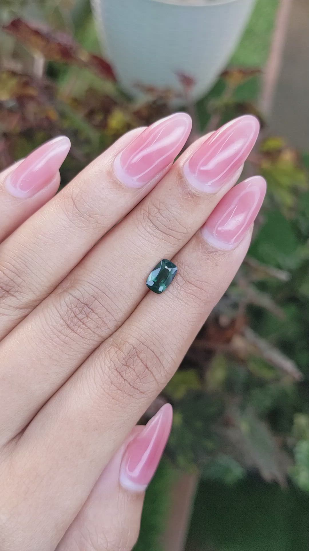 1.15 Ct. Greenish Blue Sapphire from Madagascar Size Video
