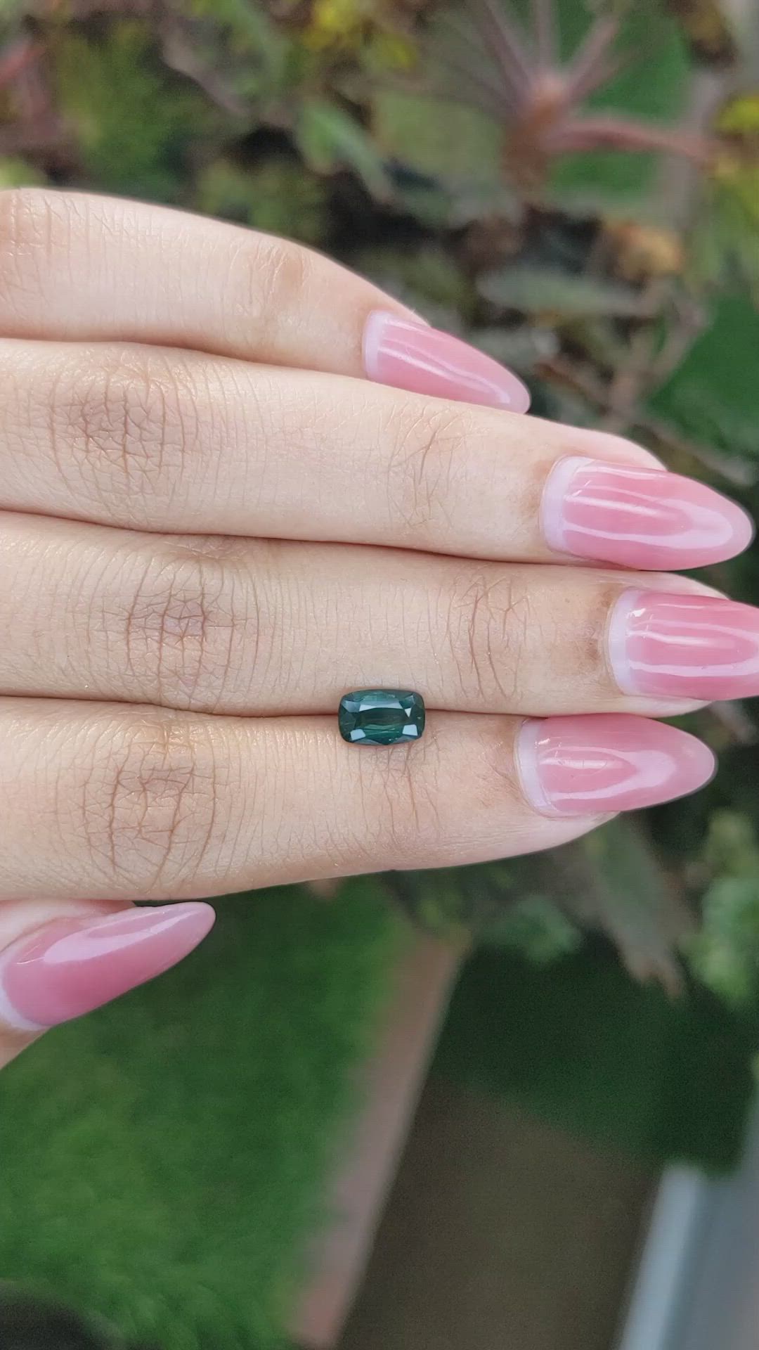 1.15 Ct. Greenish Blue Sapphire from Madagascar Size Video