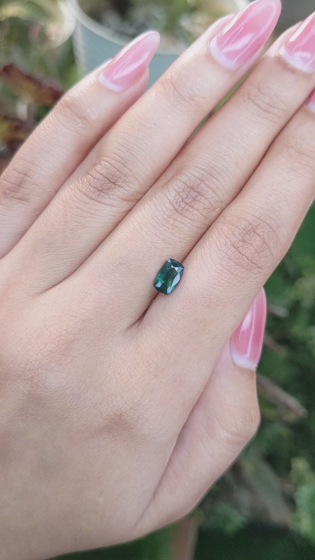 1.15 Ct. Greenish Blue Sapphire from Madagascar Size Video