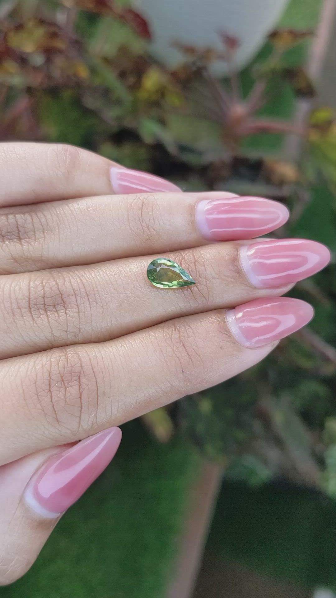 1.03 Ct. Yellowish Green Sapphire from Madagascar Size Video