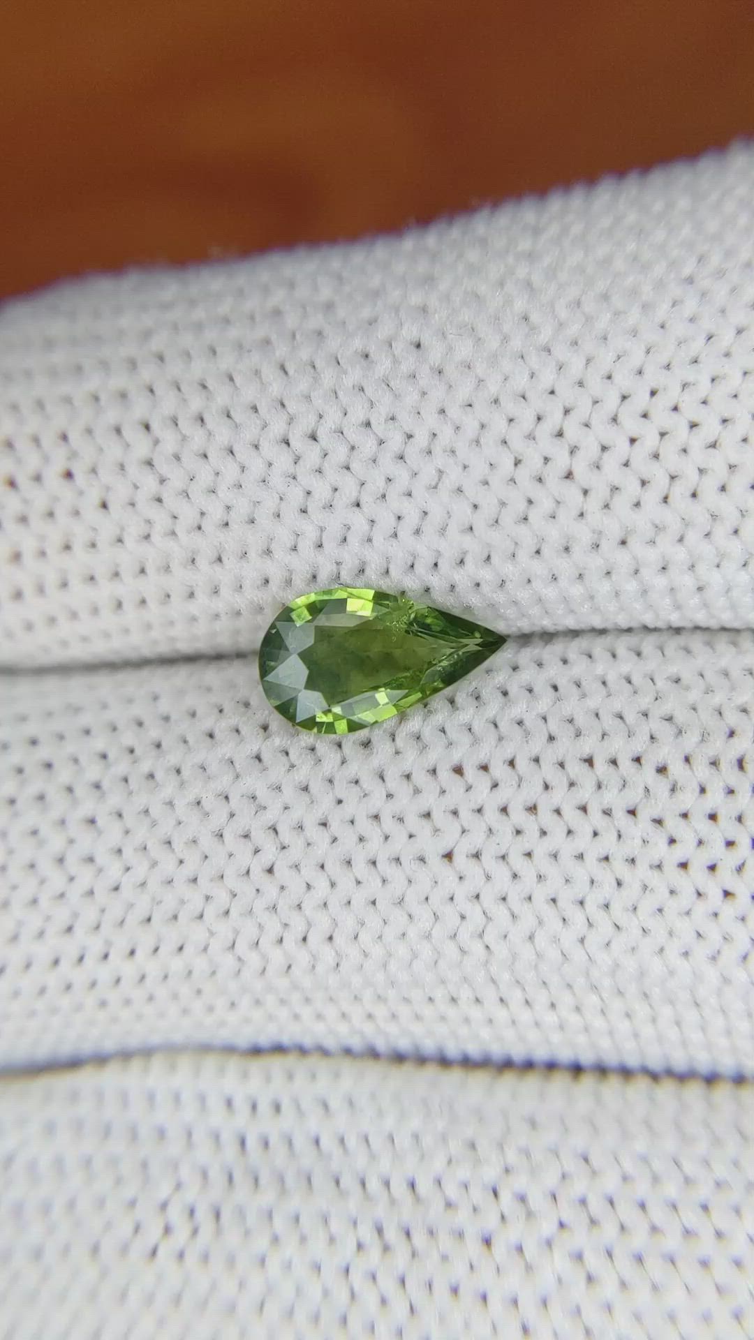 1.03 Ct. Yellowish Green Sapphire from Madagascar Size Video