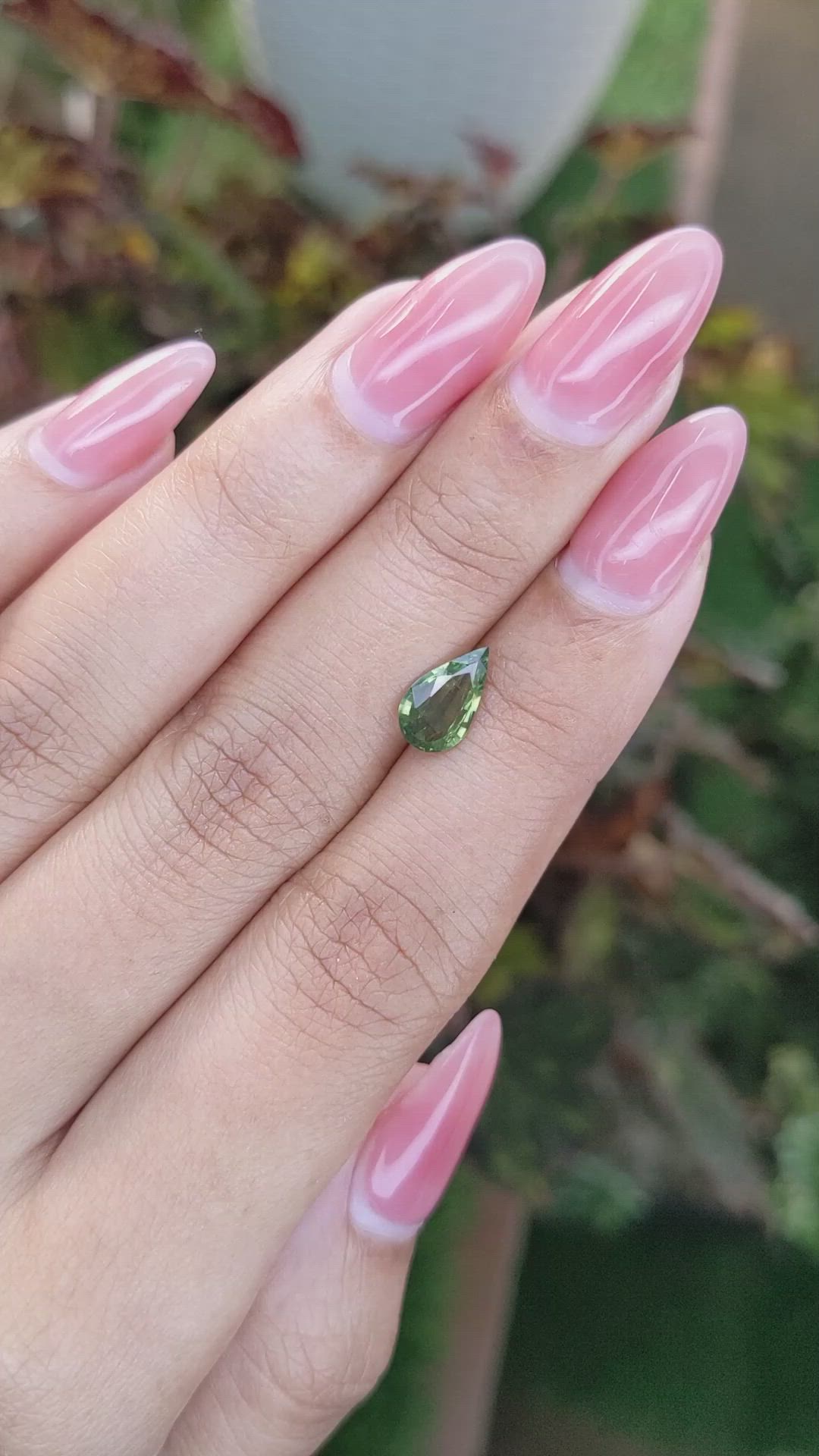1.03 Ct. Yellowish Green Sapphire from Madagascar Size Video