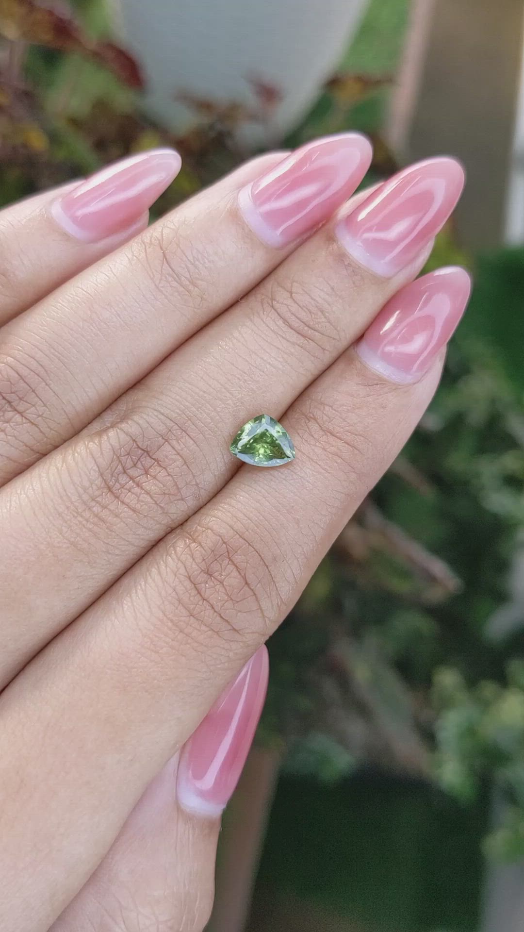 1.24 Ct. Yellowish Green Sapphire from Madagascar Size Video