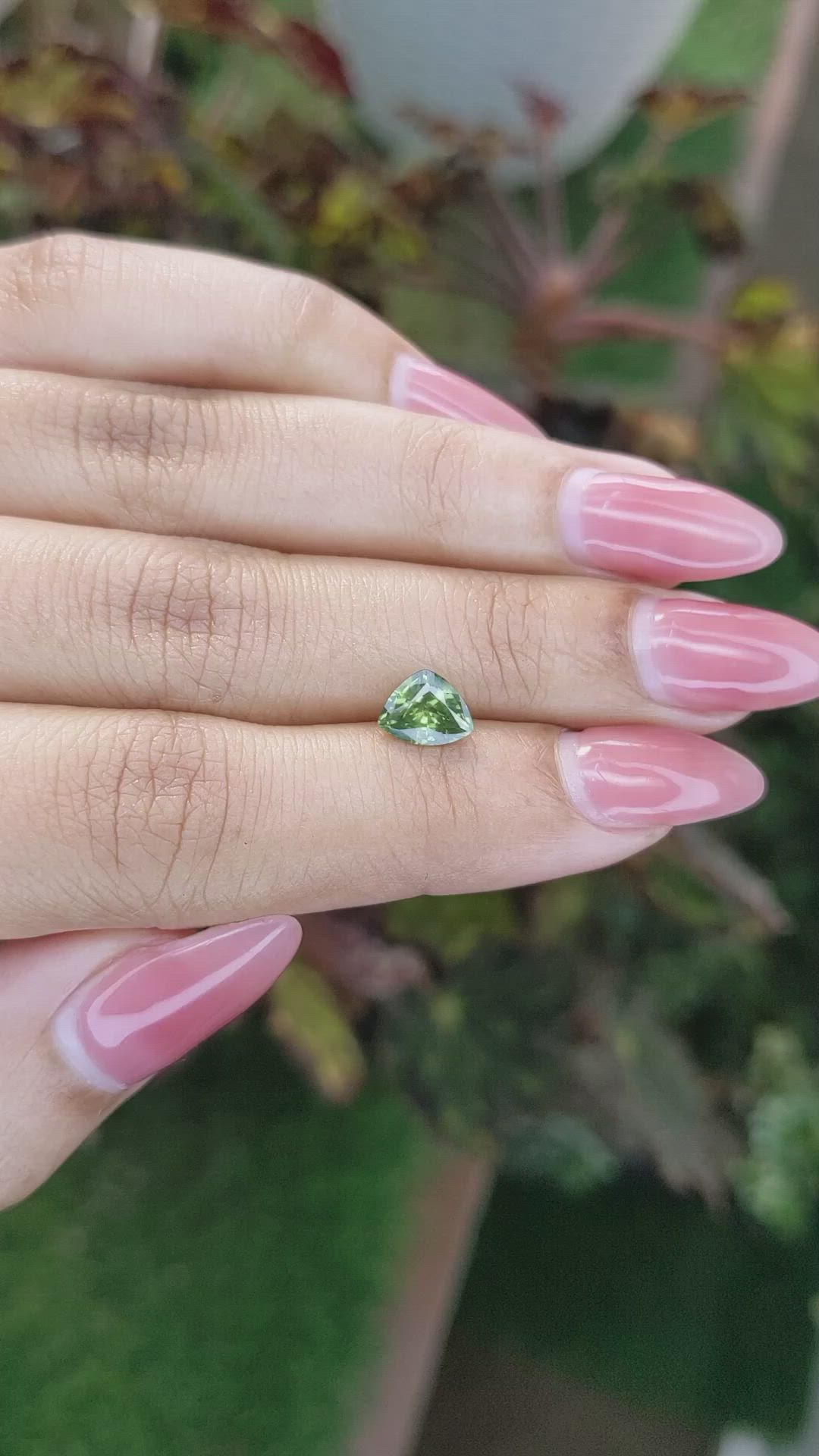 1.24 Ct. Yellowish Green Sapphire from Madagascar Size Video