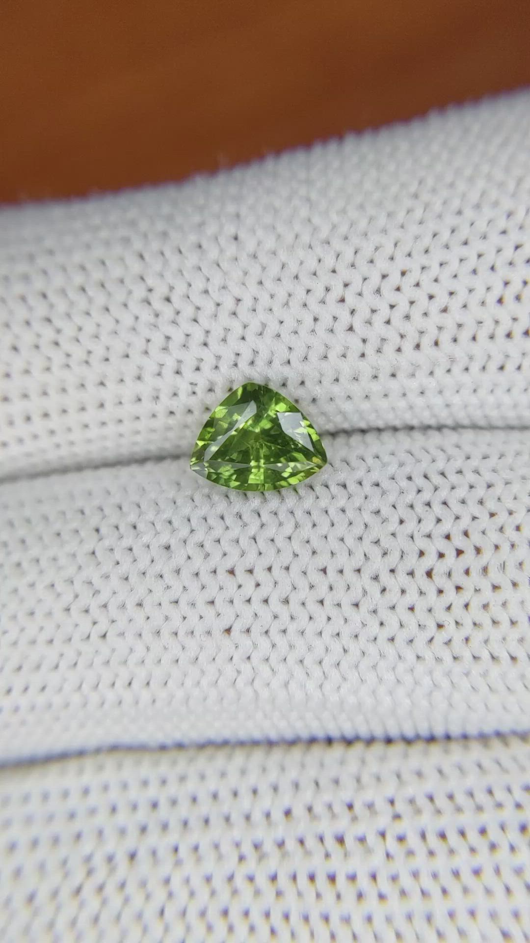 1.24 Ct. Yellowish Green Sapphire from Madagascar Size Video