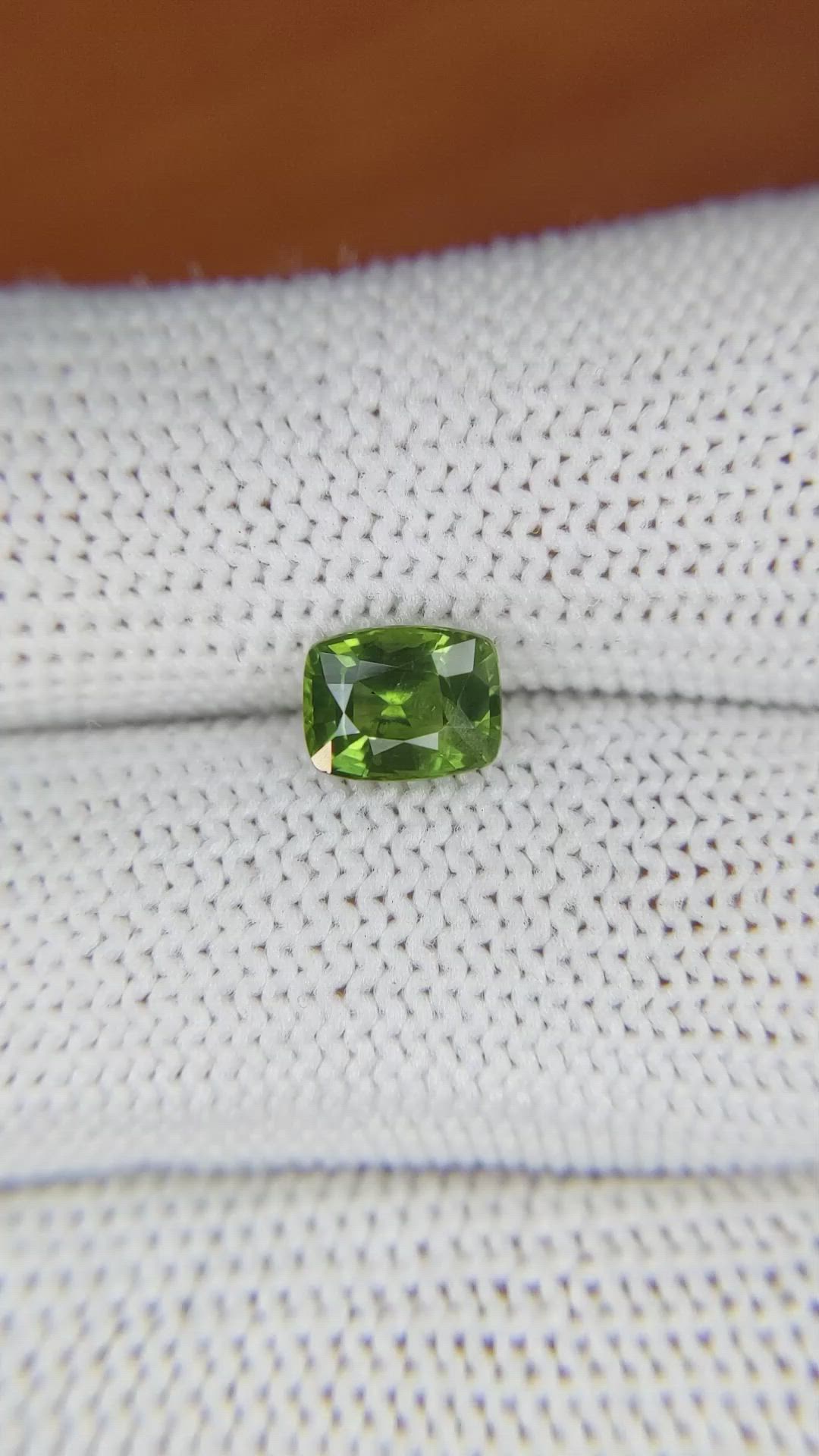 1.44 Ct. Yellowish Green Sapphire from Madagascar Size Video